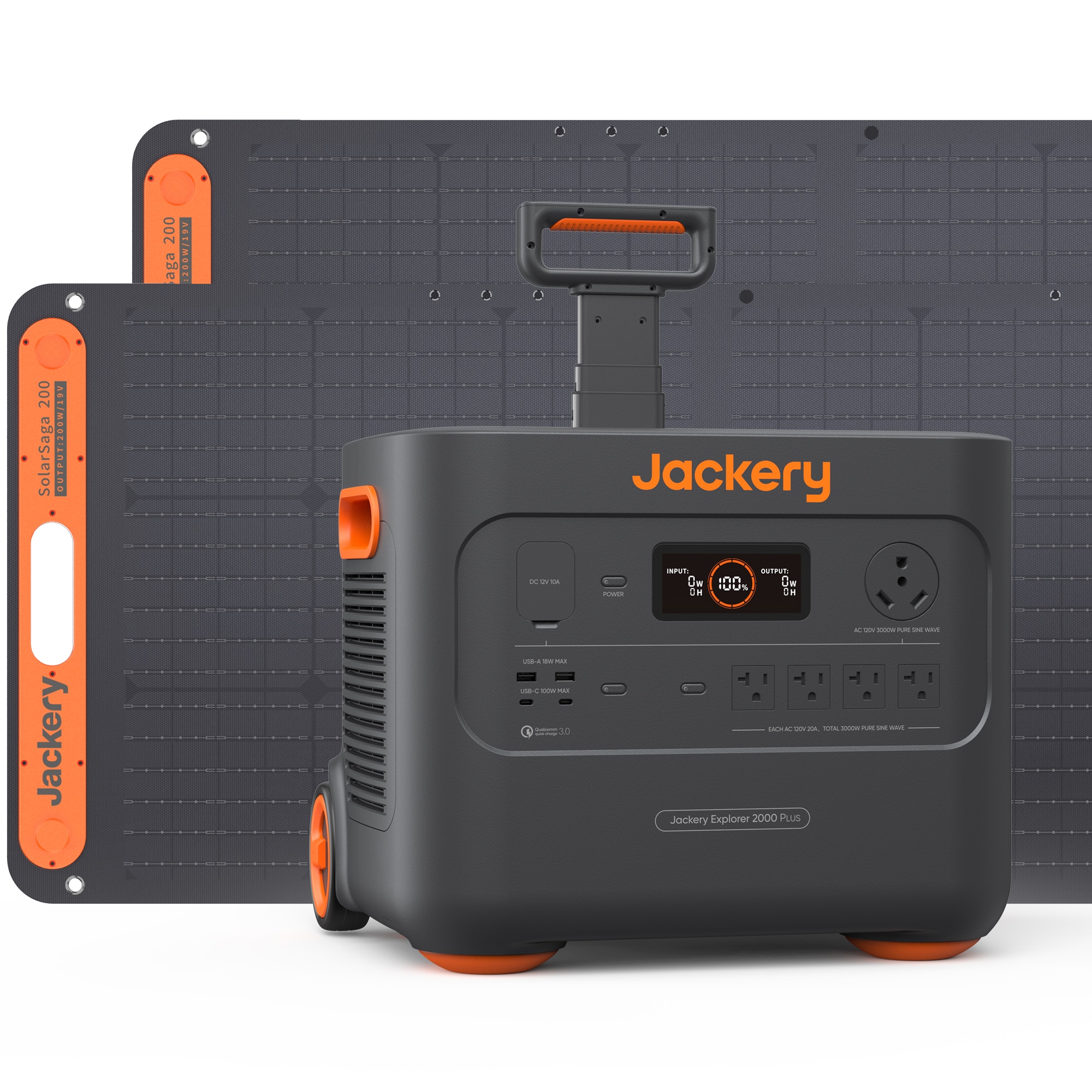 Jackery Explorer 2000 Plus Solar Generator 3000-Watt Portable