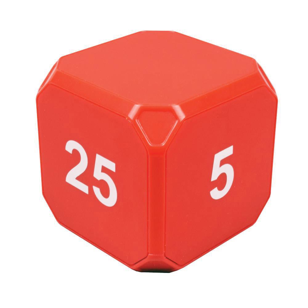 Datexx DTXDF48 TimeCube Plus 5-10-20-25 Minute Preset Timer, Red