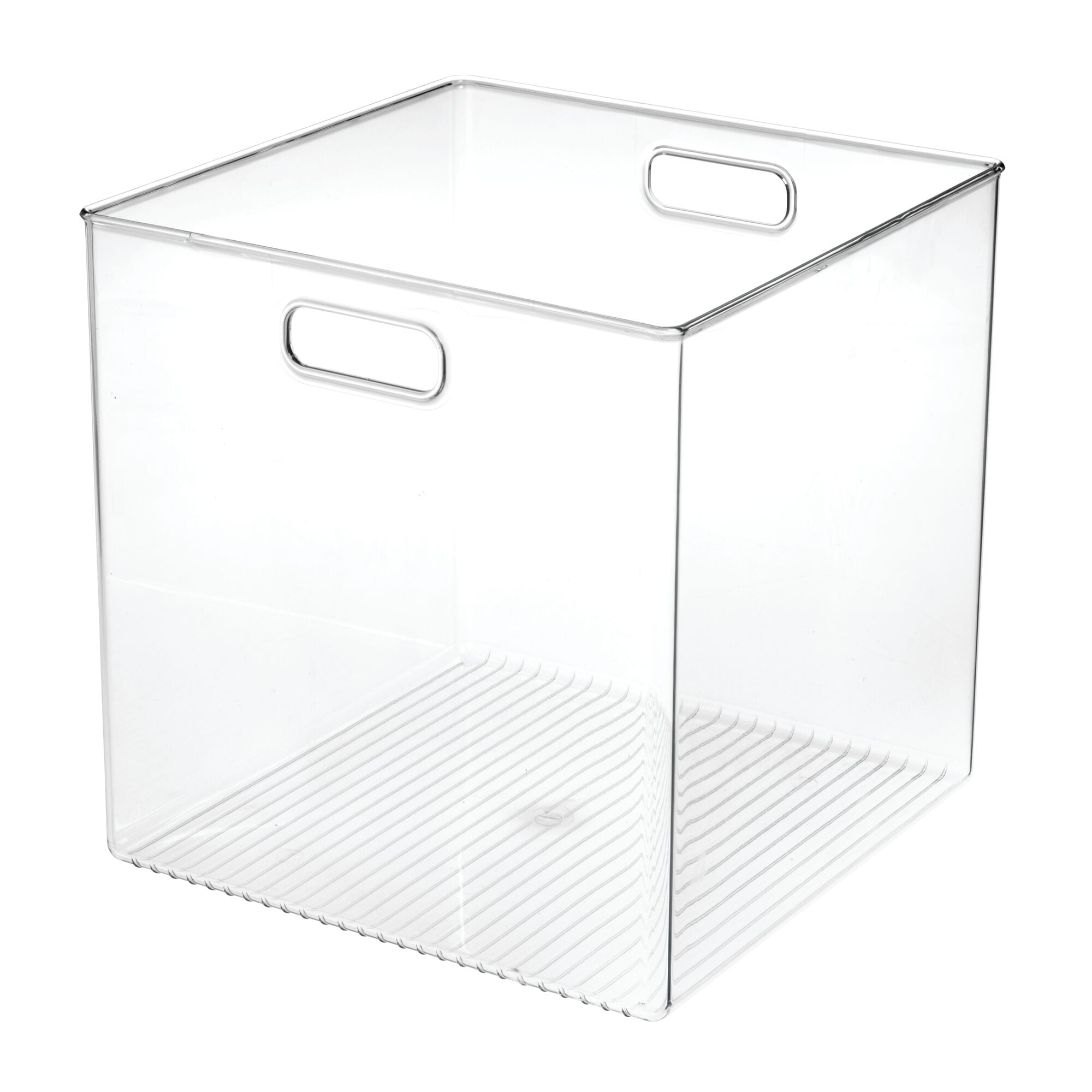 Style Selections 12-in W x 12-in H x 12-in D Clear Plastic Bin in the  Storage Bins & Baskets department at