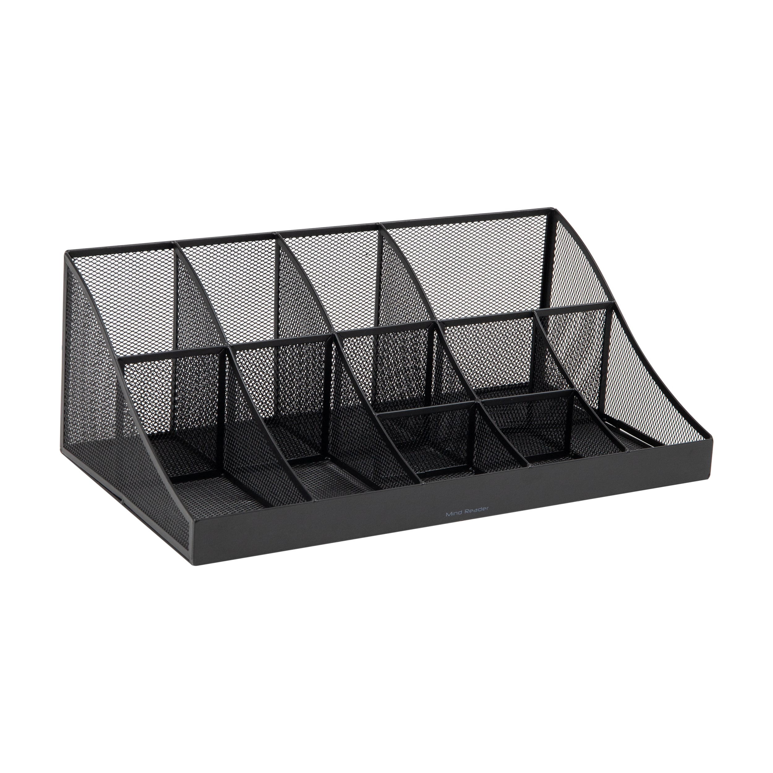 Black Mesh 11-Compartment Cup and Condiment Organizer