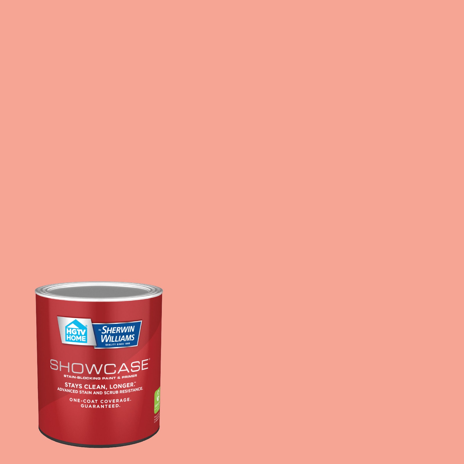 HGTV HOME by Sherwin-Williams 2004-4A-935228 Showcase Semi-gloss Coral Reef 2004-4A Acrylic Interior Paint Paint + Primer ( 1-quart )