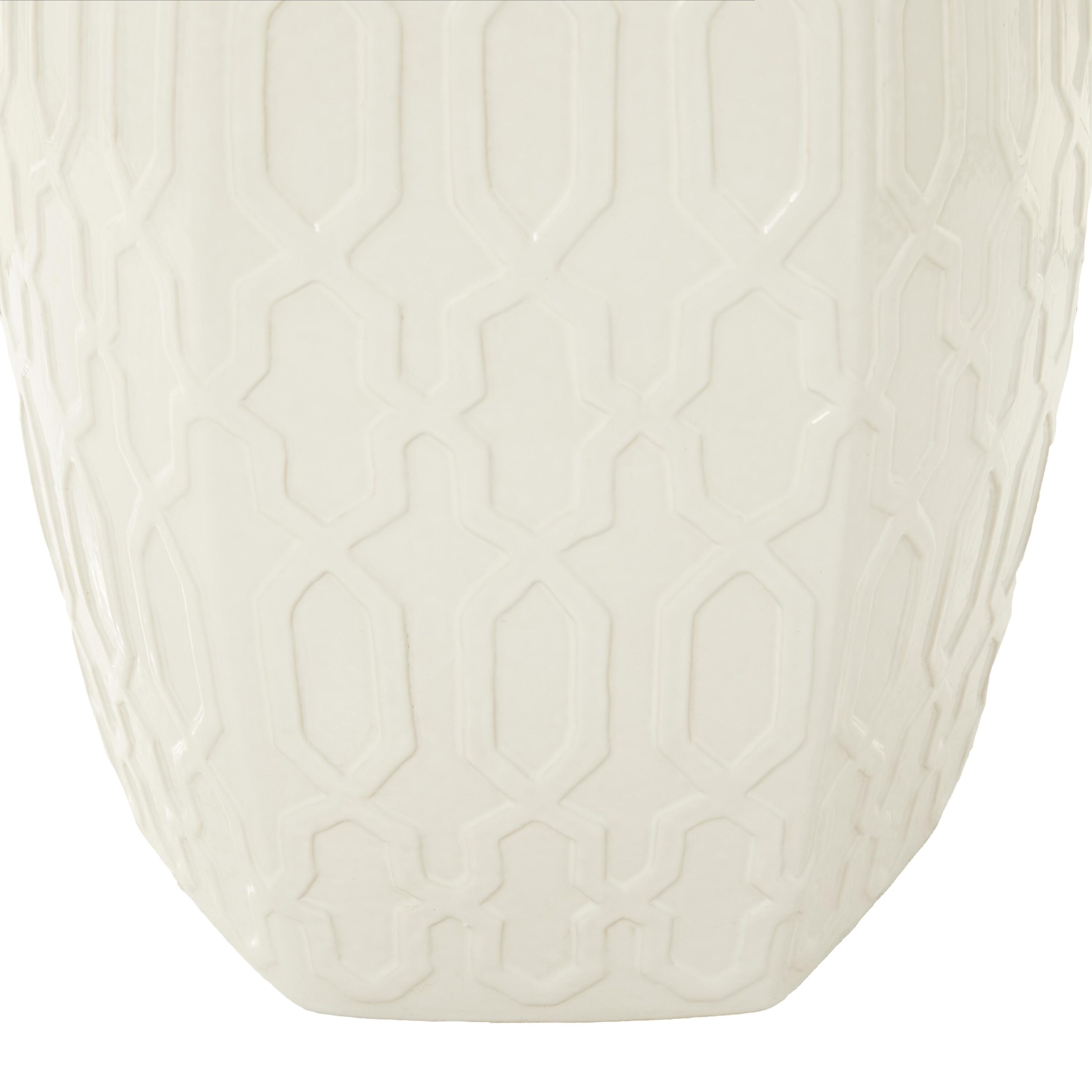 Elegant Round Wood Side Table in Cream Finish