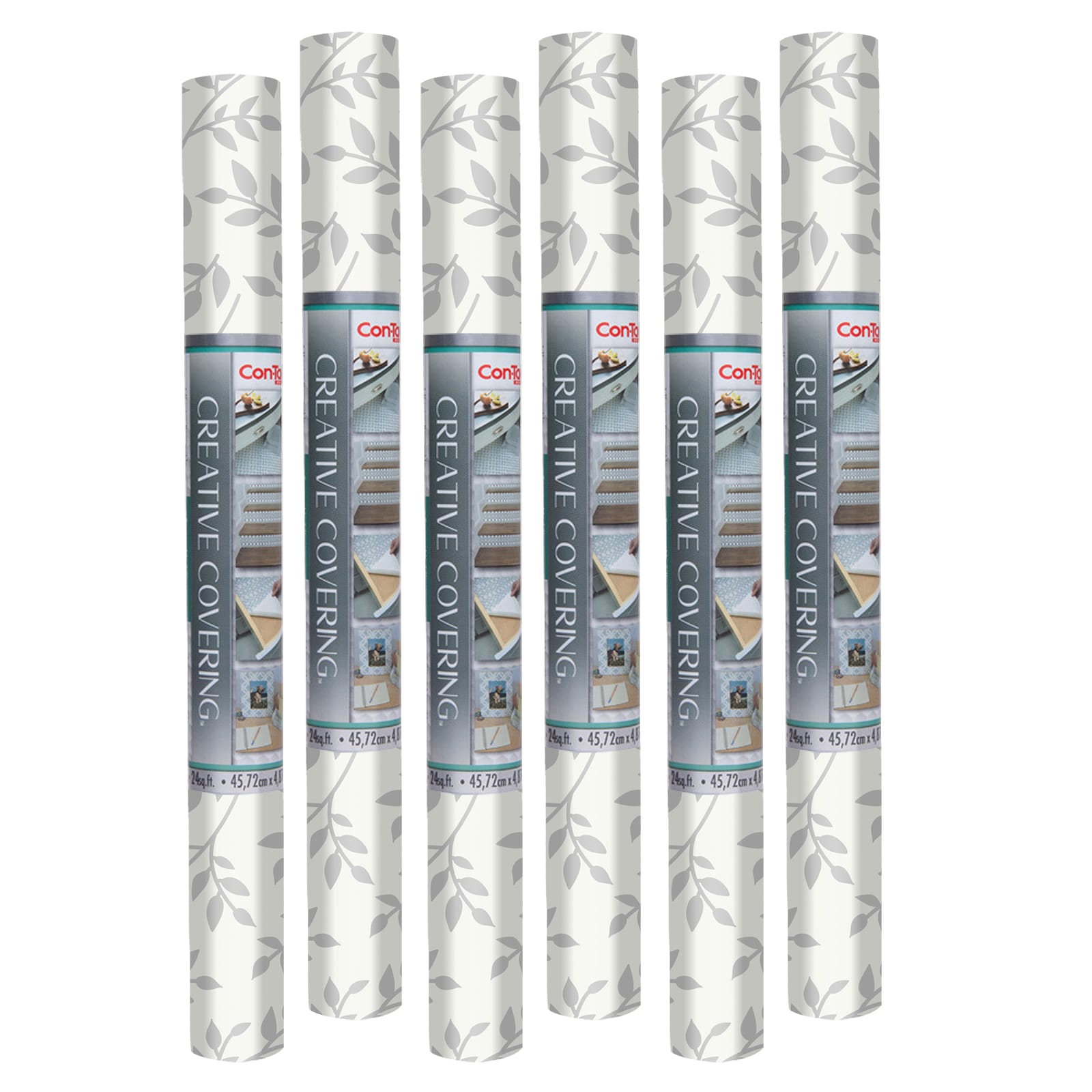 Con-Tact 16F-C9AK72-06 18-Inches x 16-ft Laurus Gray Shelf liner