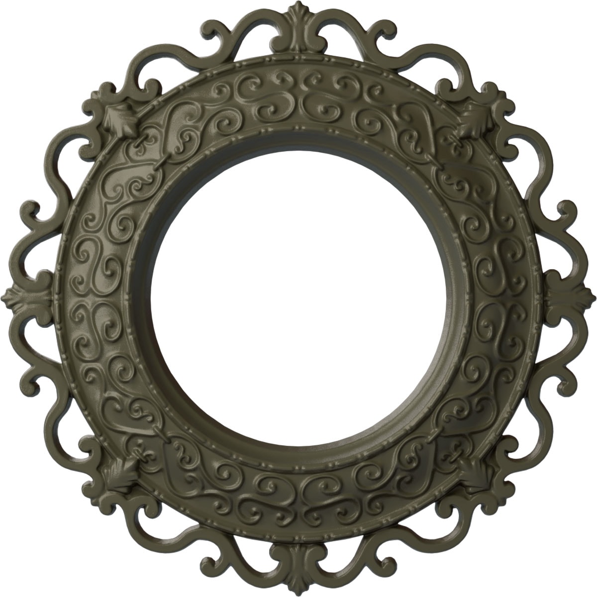 Ekena Millwork CM13ORWHF Orrington 13.25-in W x 13.25-in L Painted Witch Hazel Polyurethane Whole Ceiling Medallion