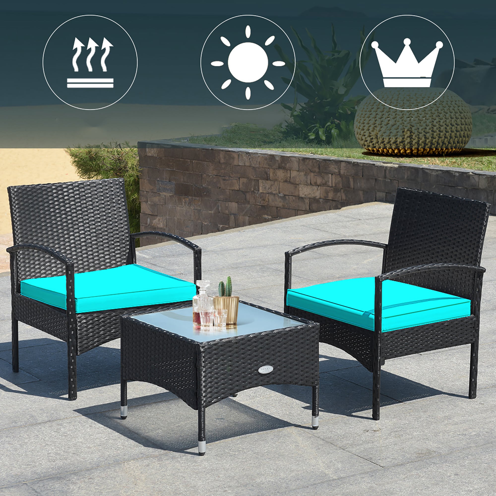 Costway HW68962TU Patio-Conversation-Sets - View #4