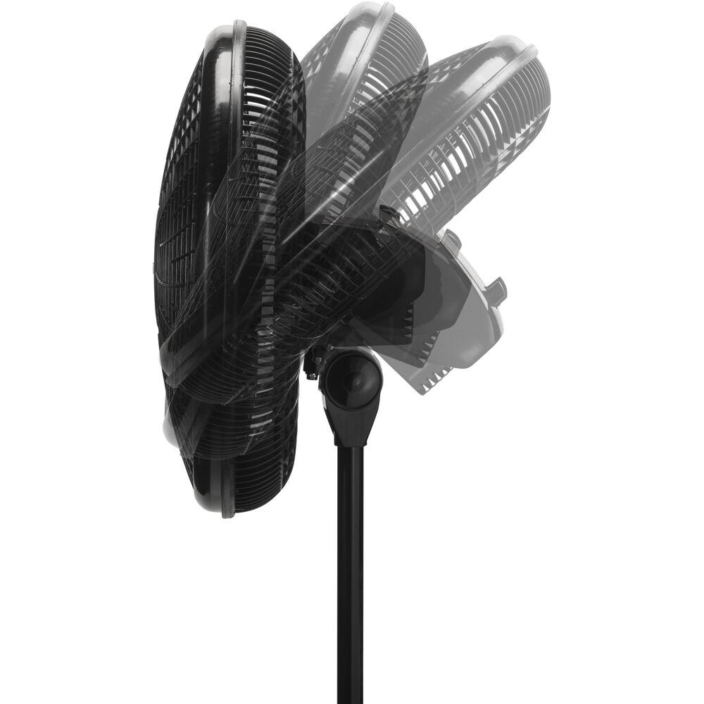 Lasko 16-Inch Black Adjustable Oscillating Pedestal Fan