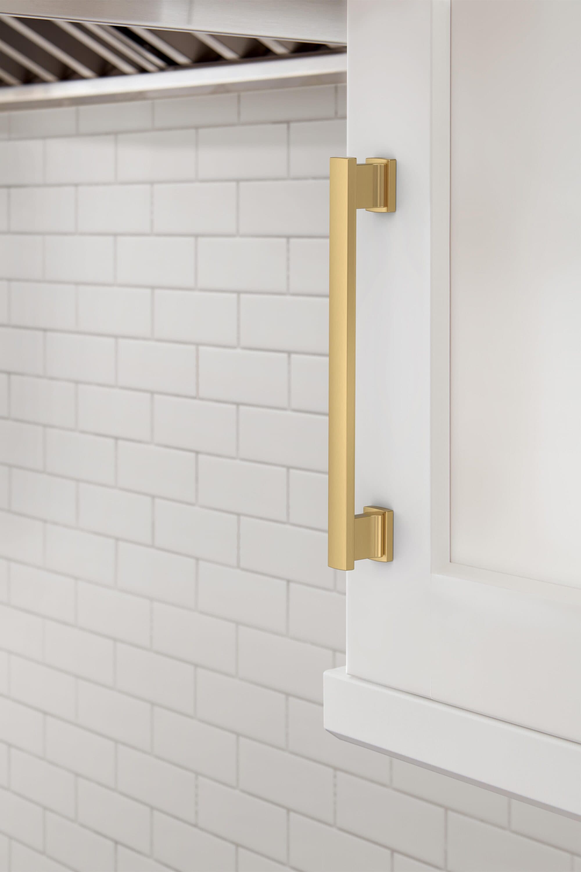Champagne Bronze Modern Cabinet Pull with Mounting Hardware