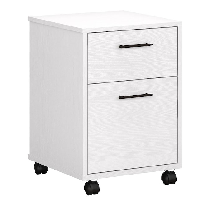 Pure White Oak 2 Drawer File Cabinet, File Cabinet With Wheels White