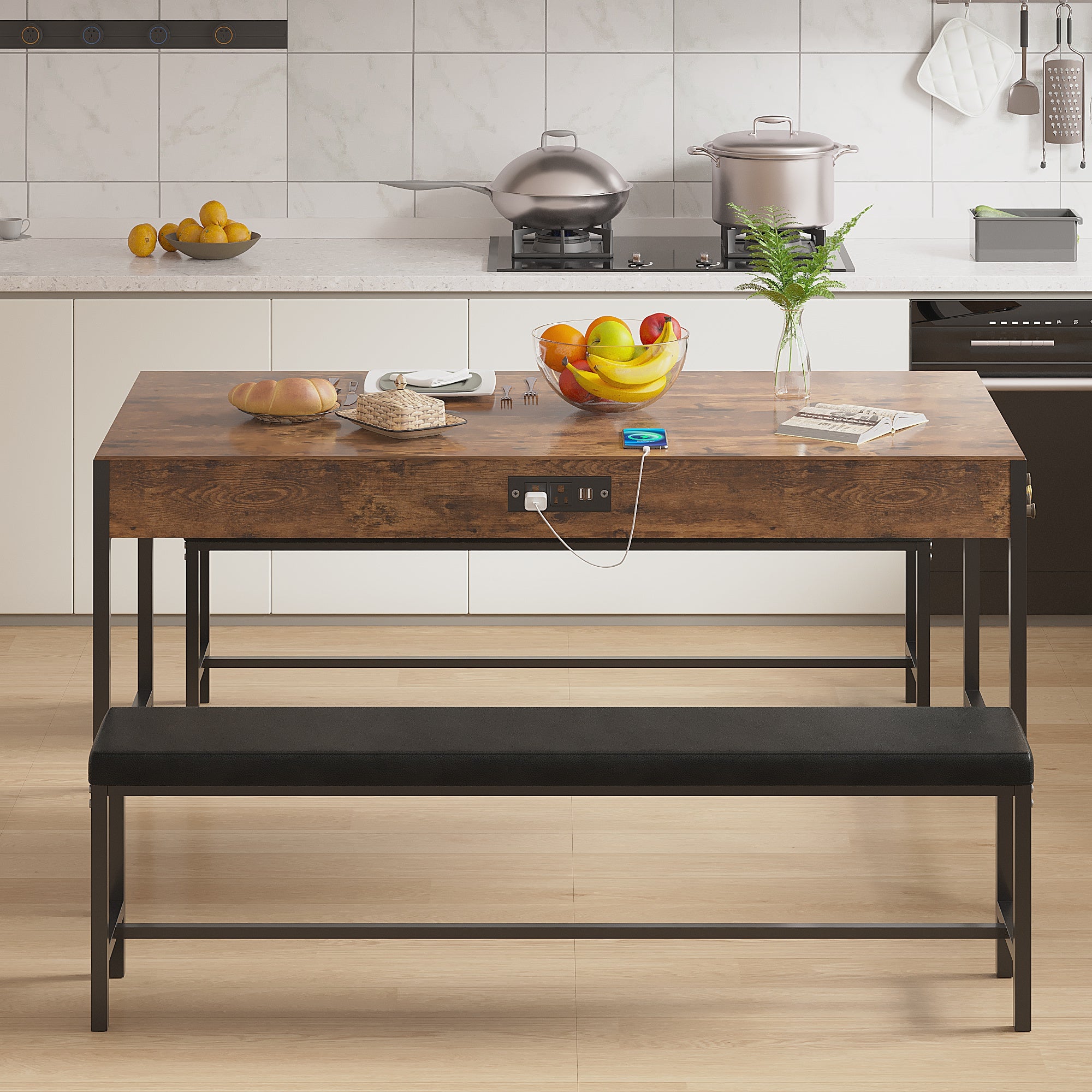 Vecelo LOE-TC19-BRN Dining-Sets - View #2