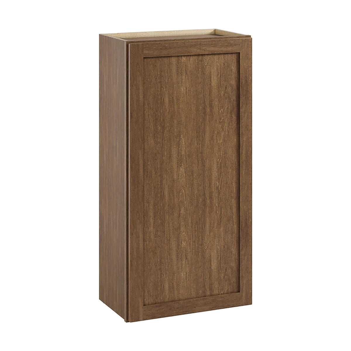 Whalen CLICK-IT LWSCLICK-46LW Sherwood Hills 21-in W x 42-in H x 12-in D Walnut Birch Wall Ready to assemble Plywood Cabinet (Raised Panel Shaker)