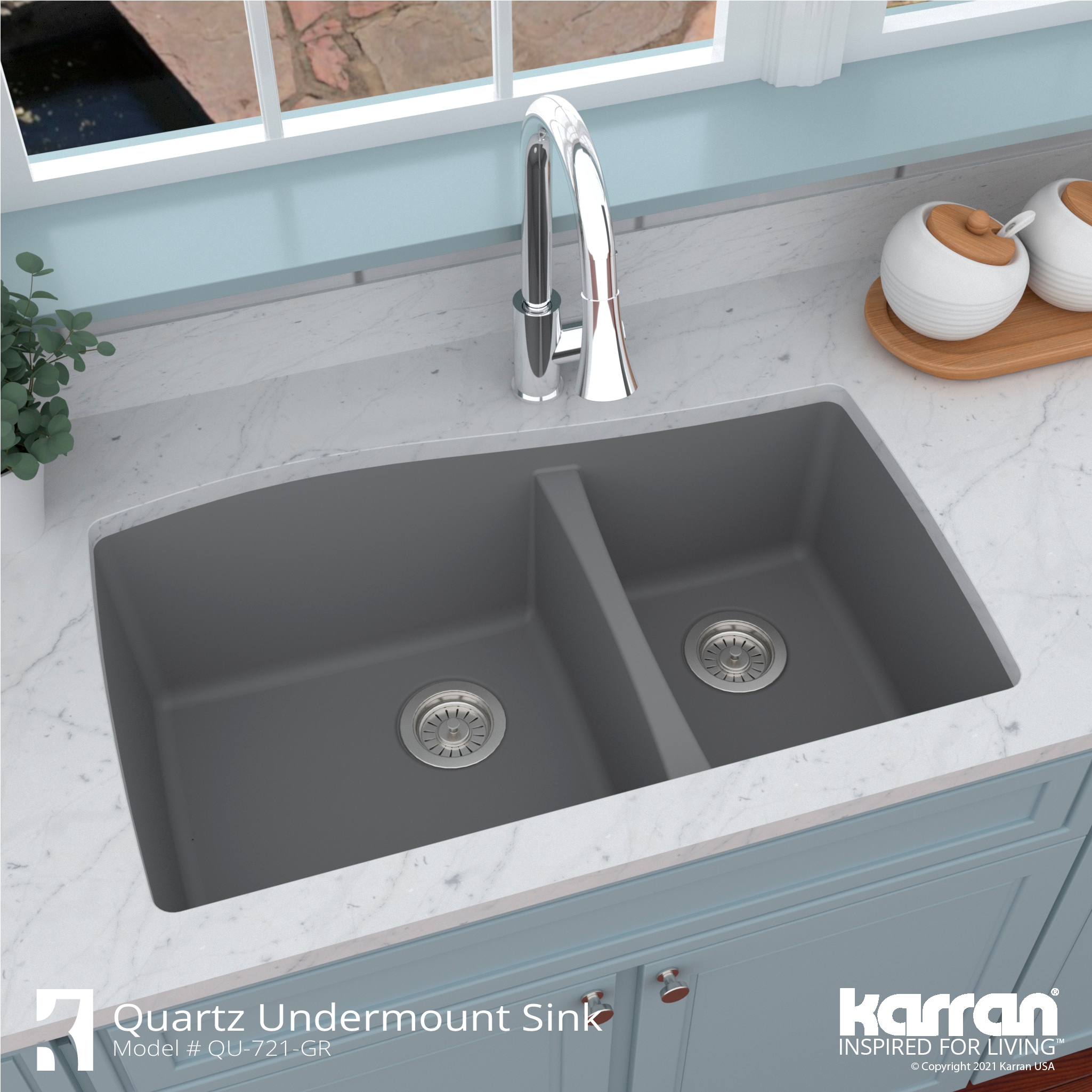 Karran QU-721-GR-PK1 Kitchen-Sinks - View #7