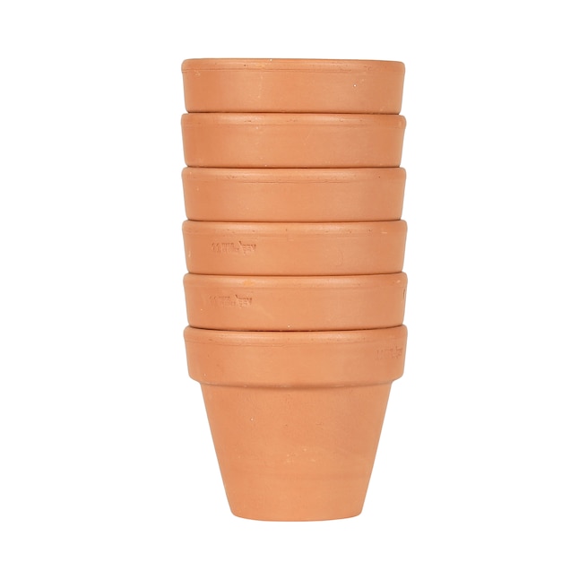 Small (0-8-Quart) Terracotta Clay Planter with Drainage Holes in the ...