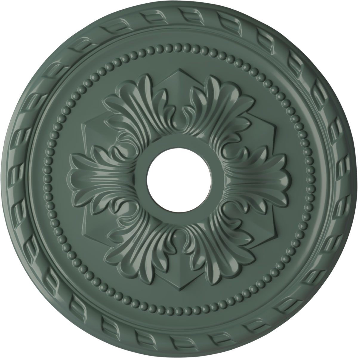 Ekena Millwork CM20PMCBF Palmetto 20.875-in W x 20.875-in L Painted Cloud Burst Polyurethane Whole Ceiling Medallion