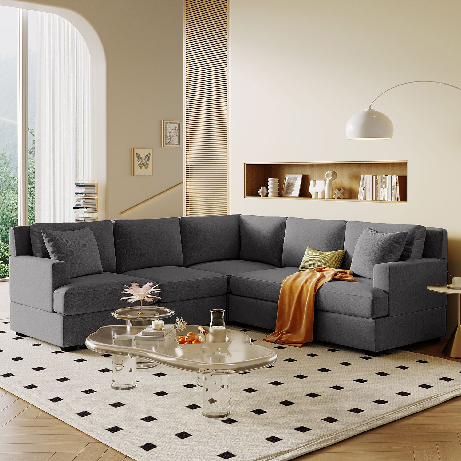 SINOFURN SYA010257GY Sofas-Loveseats - View #2