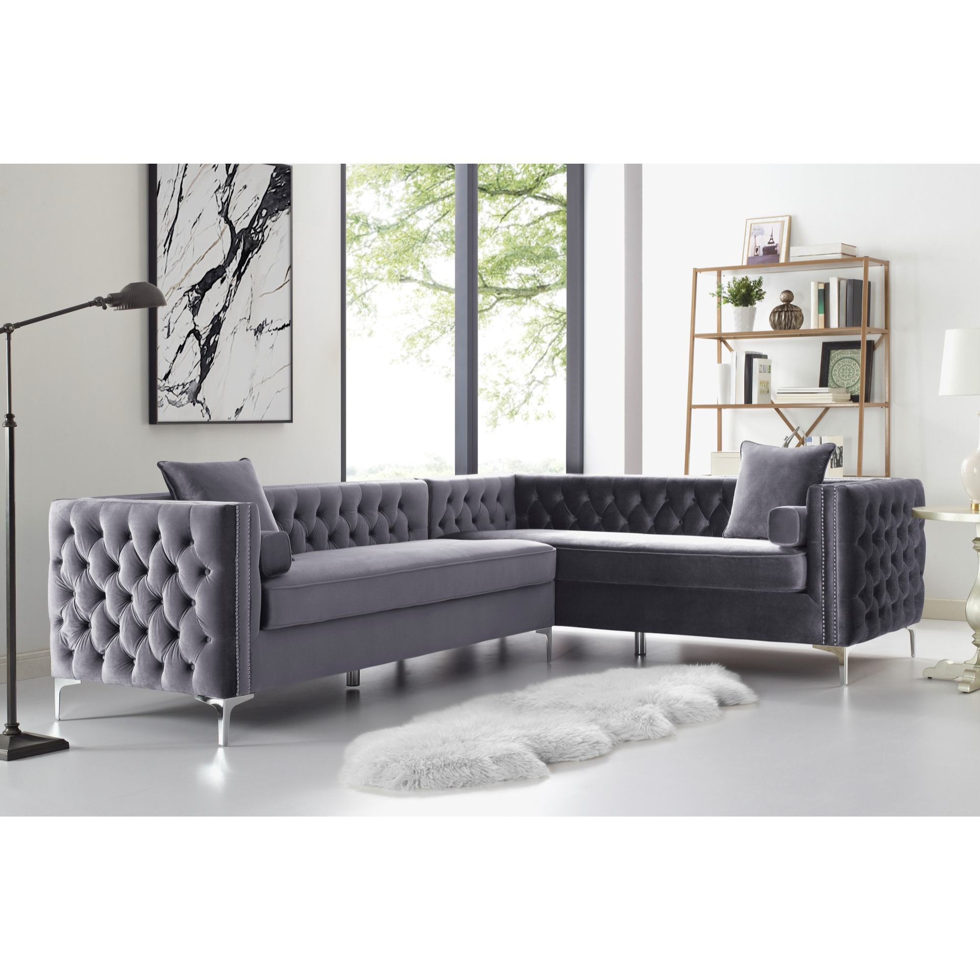 Inspired Home CR01-02GR-LS Sofas-Loveseats - View #2