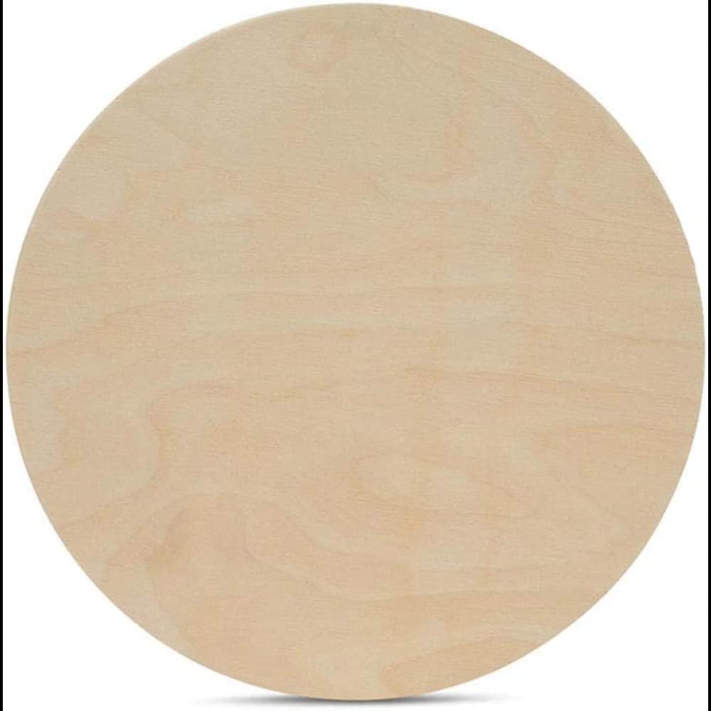 Woodpeckers Crafts Wood Circles 12 in 1/2 in Thick, Unfinished Birch Plaques- Pack of 10 in Brown | MF-CIR-12-12-P10