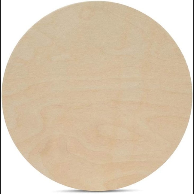 Woodpeckers Crafts Wood Circles 12 in 1/2 in Thick, Unfinished Birch Plaques- Pack of 10 in Brown | MF-CIR-12-12-P10