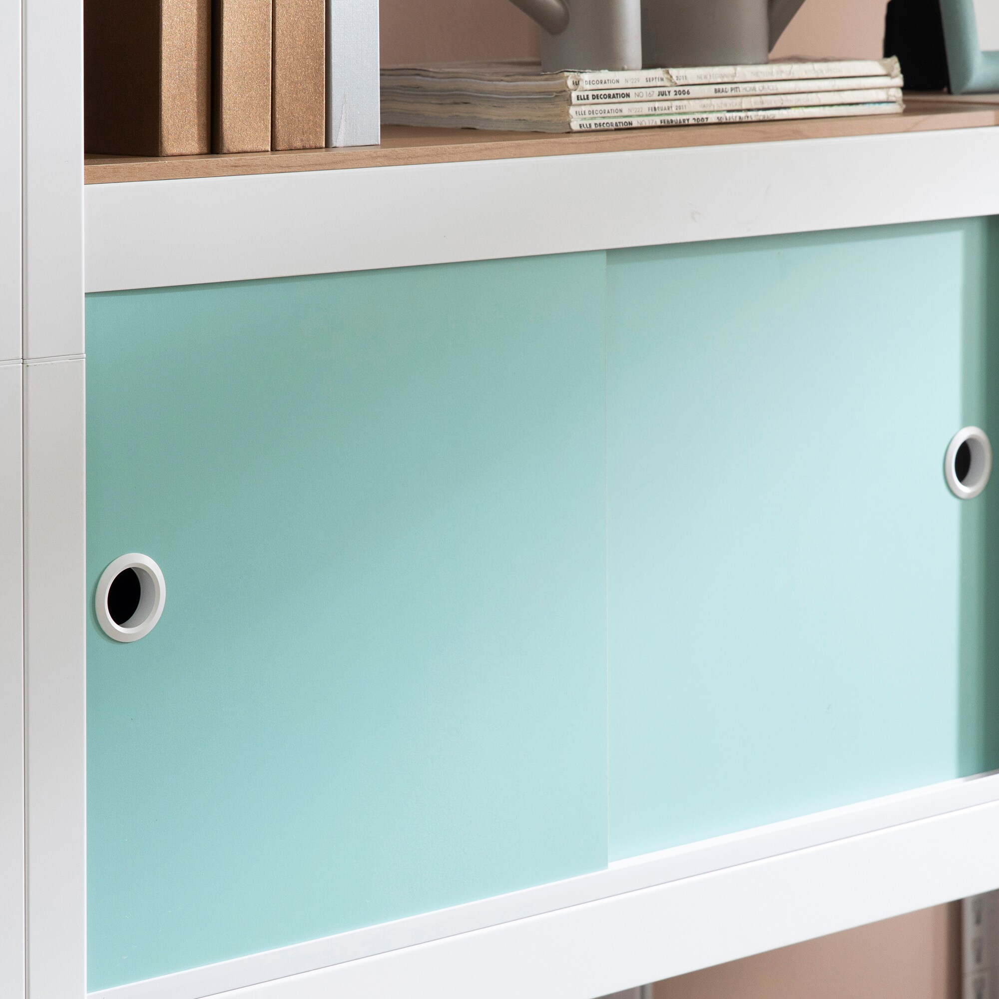 Best Home Fashion KEP-5S1D-80195-WH-MT Free-Standing-Shelving - View #5