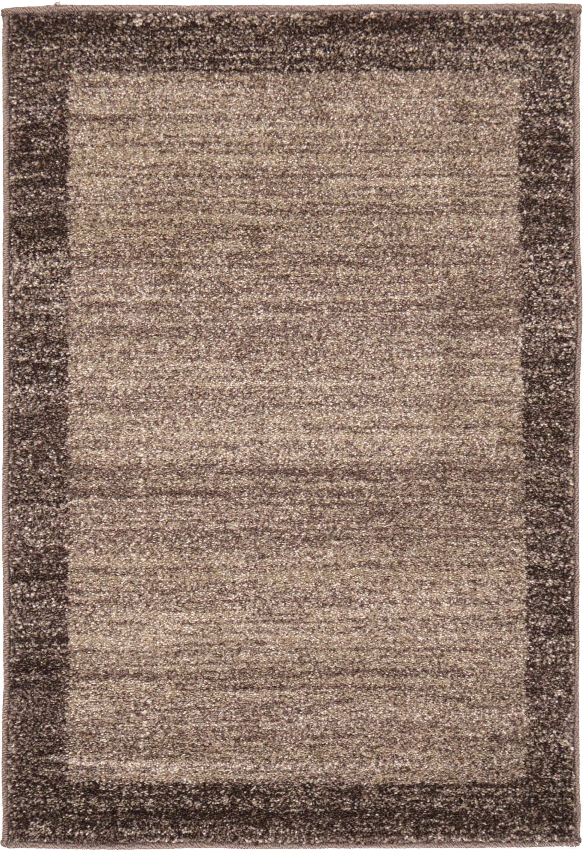 Unique Loom 3132122 Abigail Del Mar 2 x 3 (ft) Loomed Polypropylene Light Brown/Beige Rectangular Indoor Border Area rug