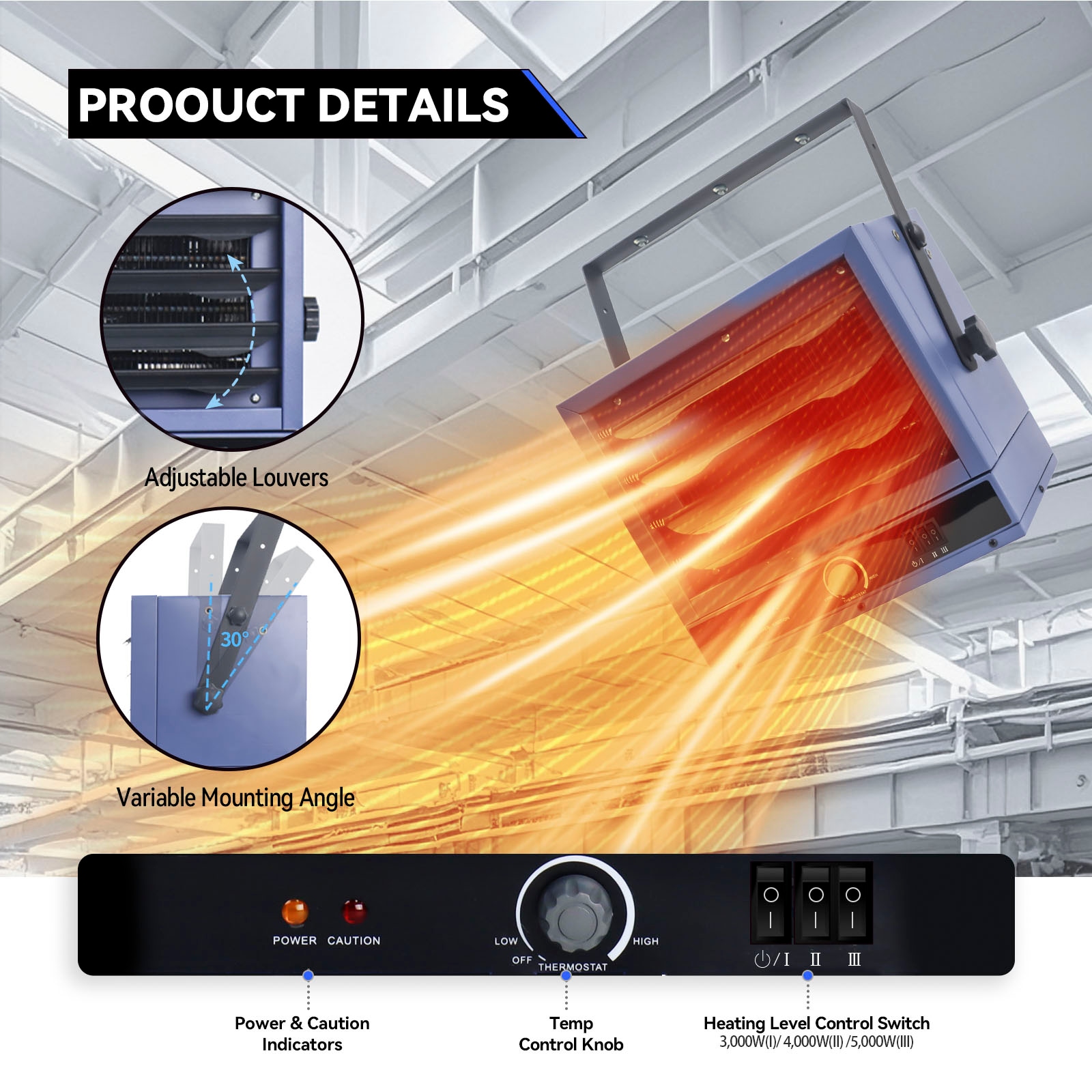 TEMPWARE TW5000-EC Electric-Garage-Heaters - View #3
