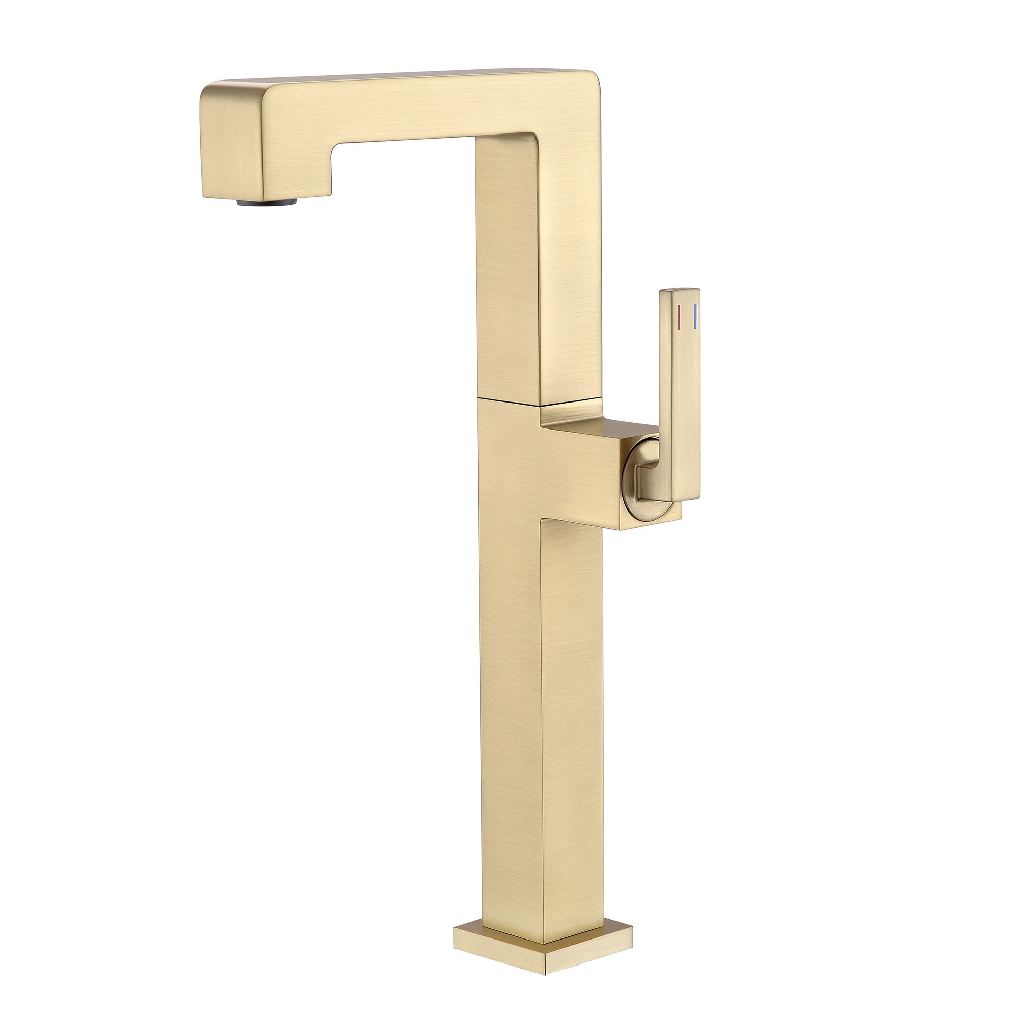 RBROHANT Single Hole 1-Handle Bathroom Faucet with Swivel Spout Modern Brass Vanity Basin Taps in Brushed Gold