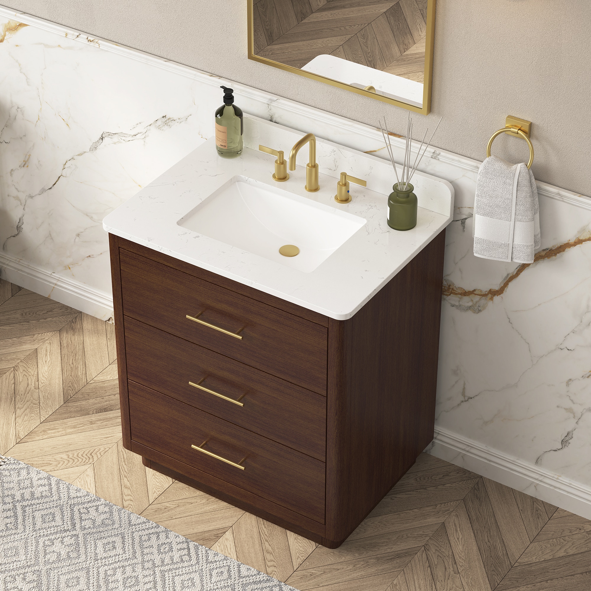 DELUXE LIVING V24002-30WT Bath-Vanity-Combo - View #10