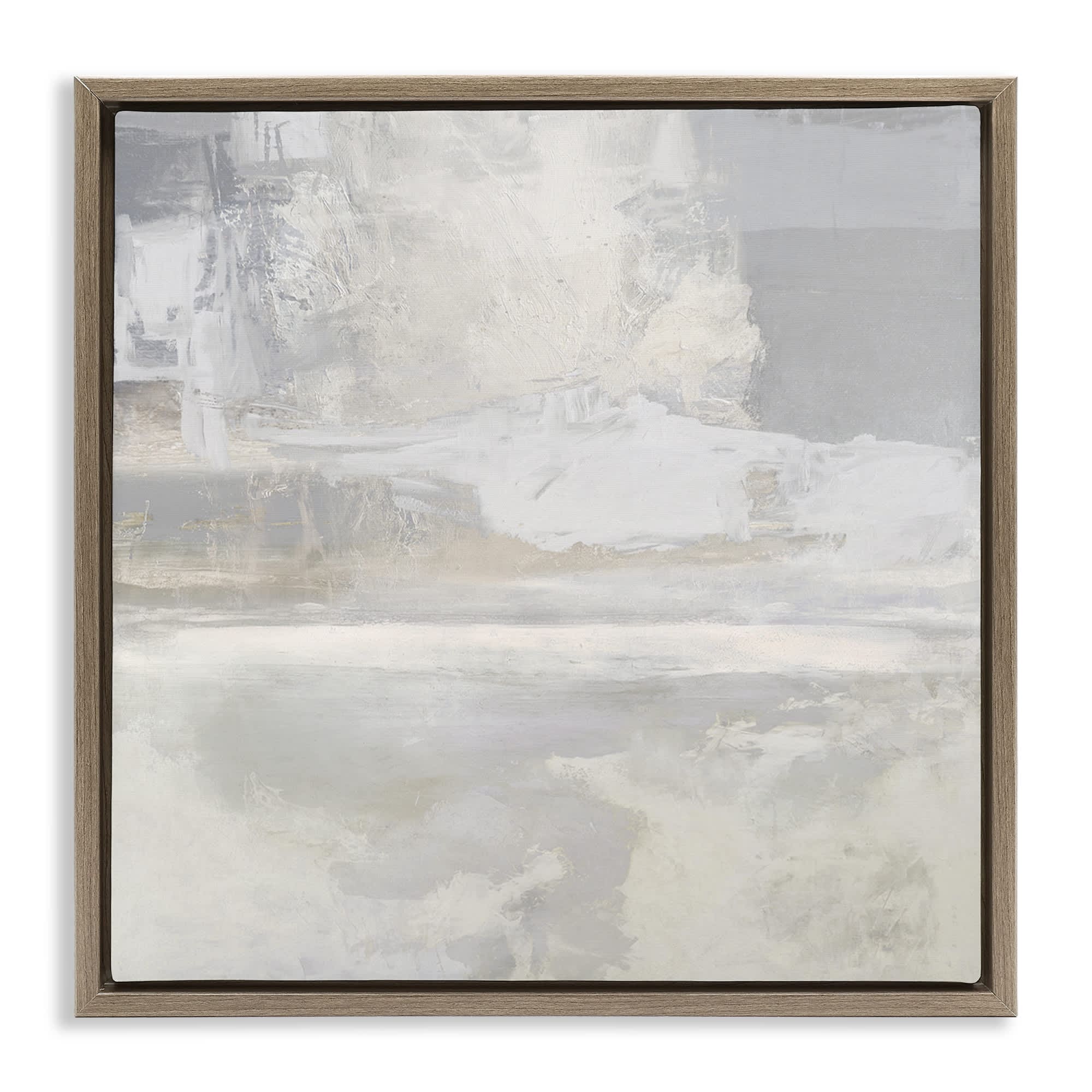 Stupell Industries BS-536-FFE-24X24 Serene Abstraction of Grey Floating Frame design by Rachel Springer
