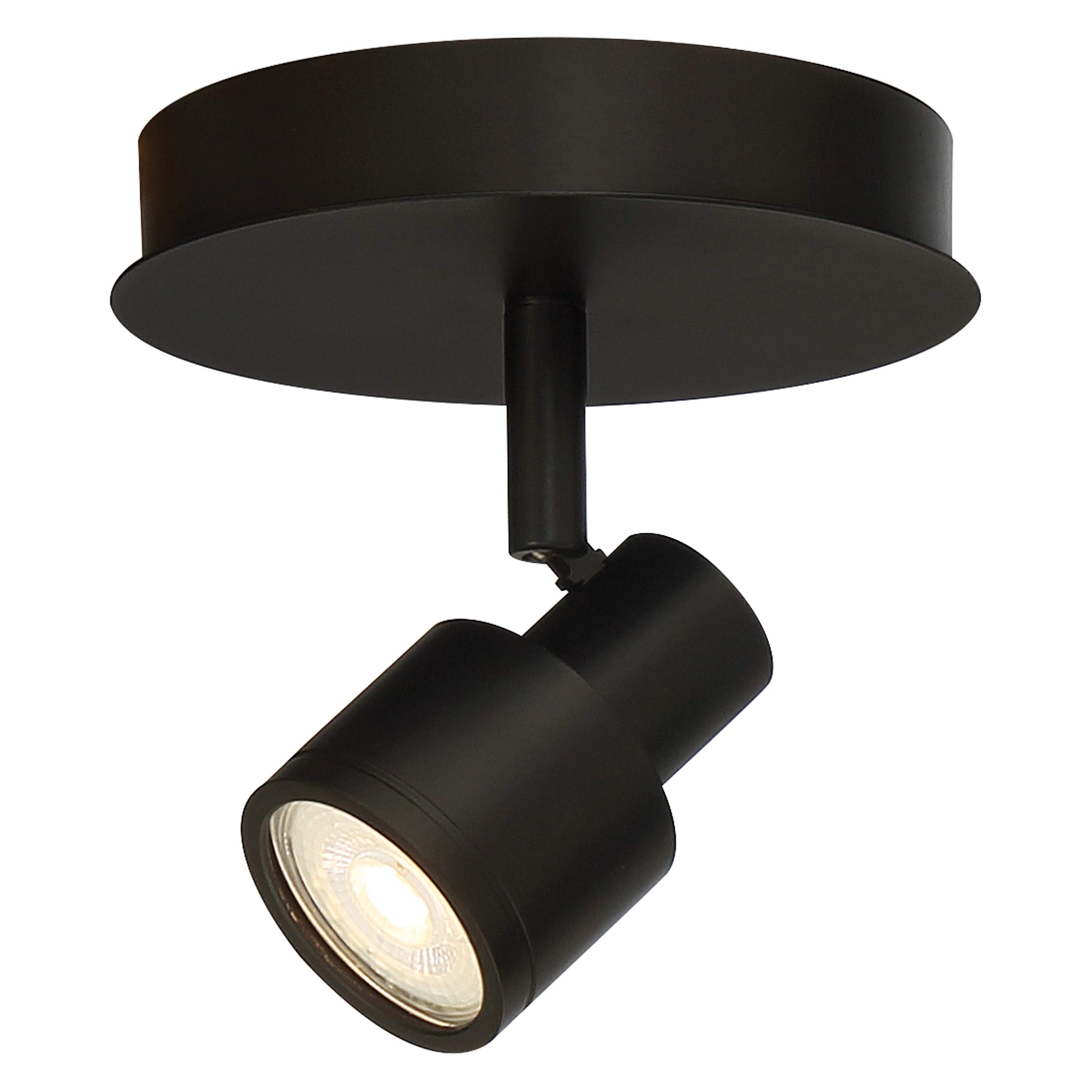 Lincoln Adjustable LED Flush Mount in Matte Black