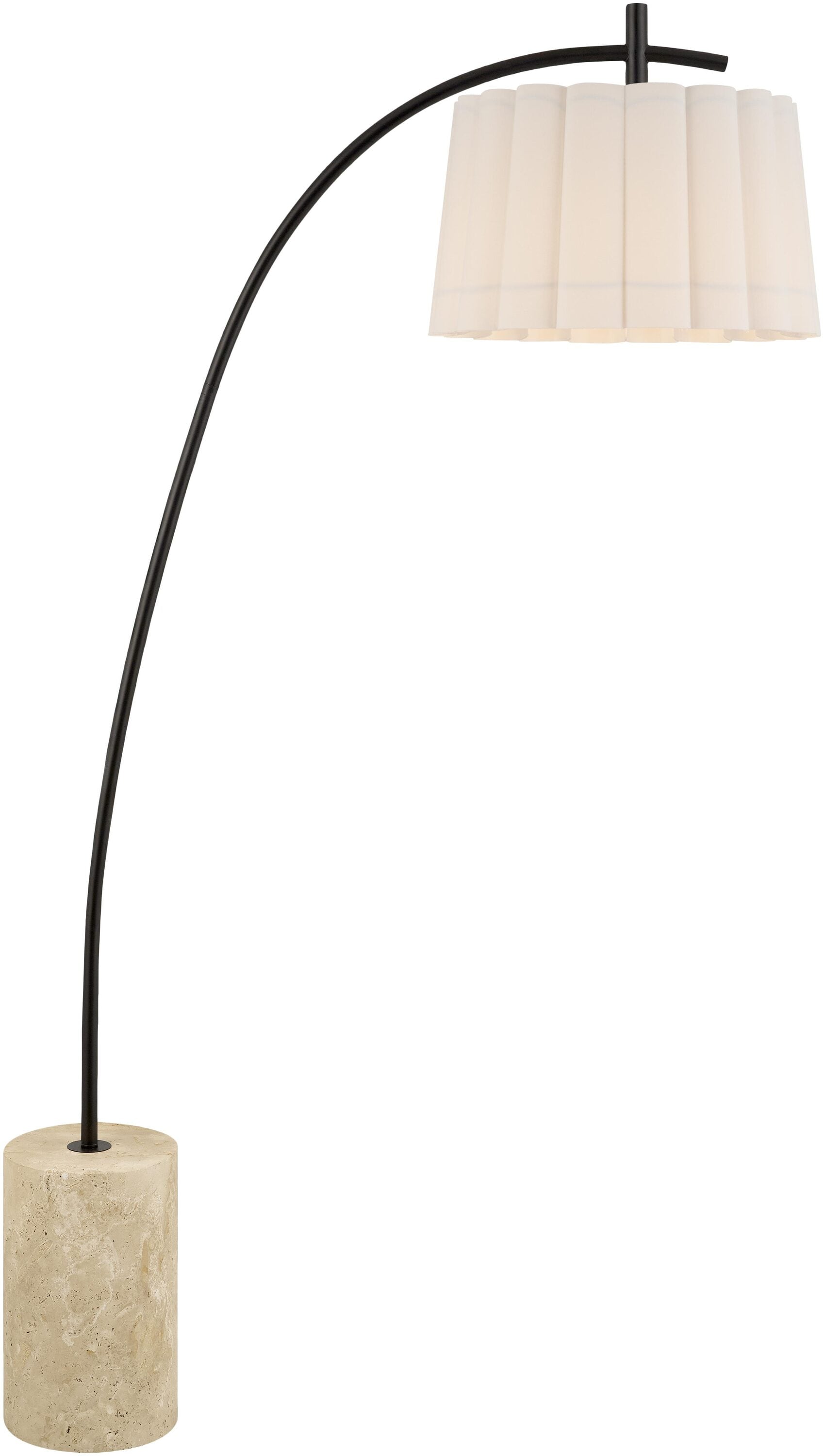 Livabliss Cadenza 75-in White/Black Standard Floor Lamp with Linen Shade Sansujyuku sansujyuku.com