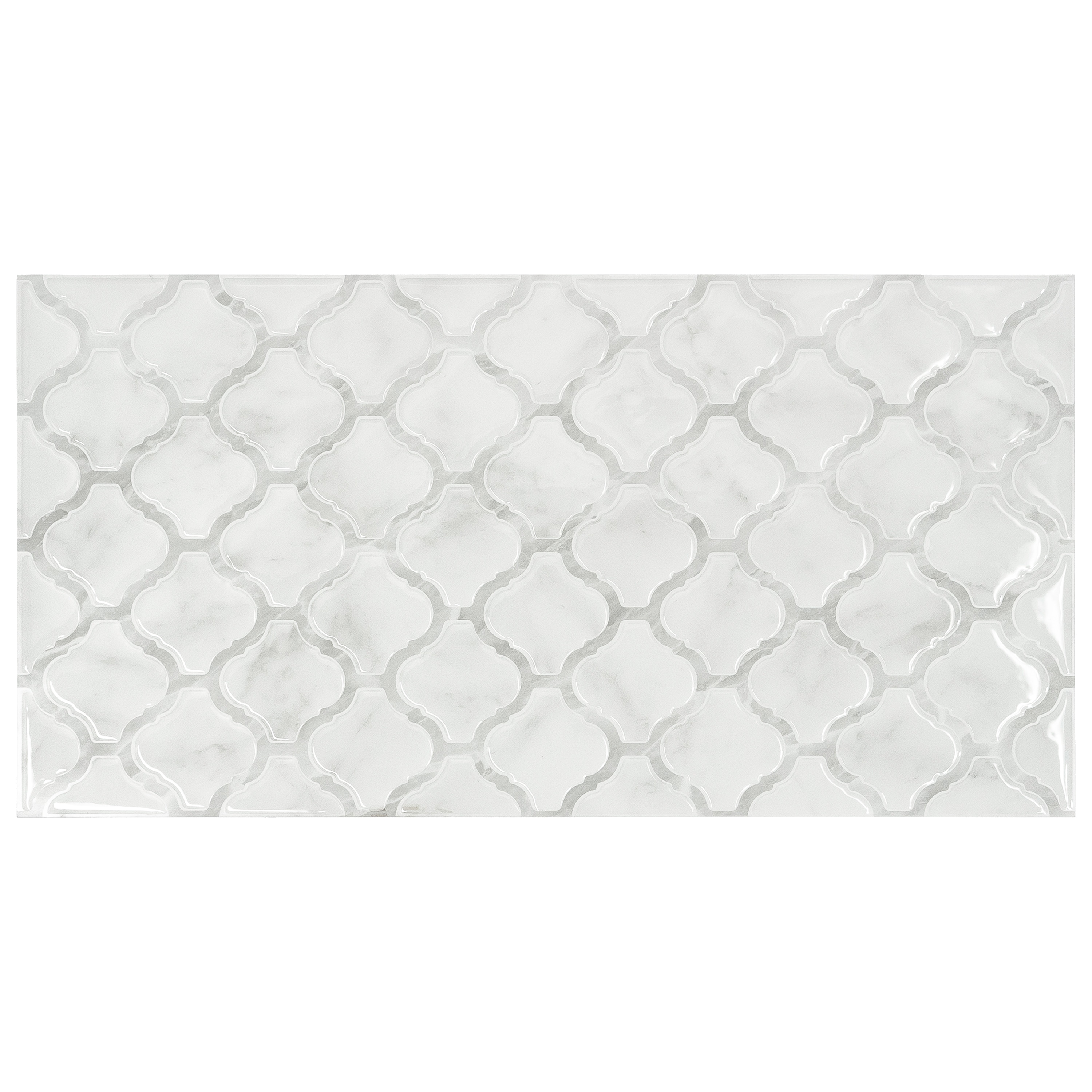 smart tiles Blok Chevron White 22.56 in. x 11.58 in. Vinyl Peel