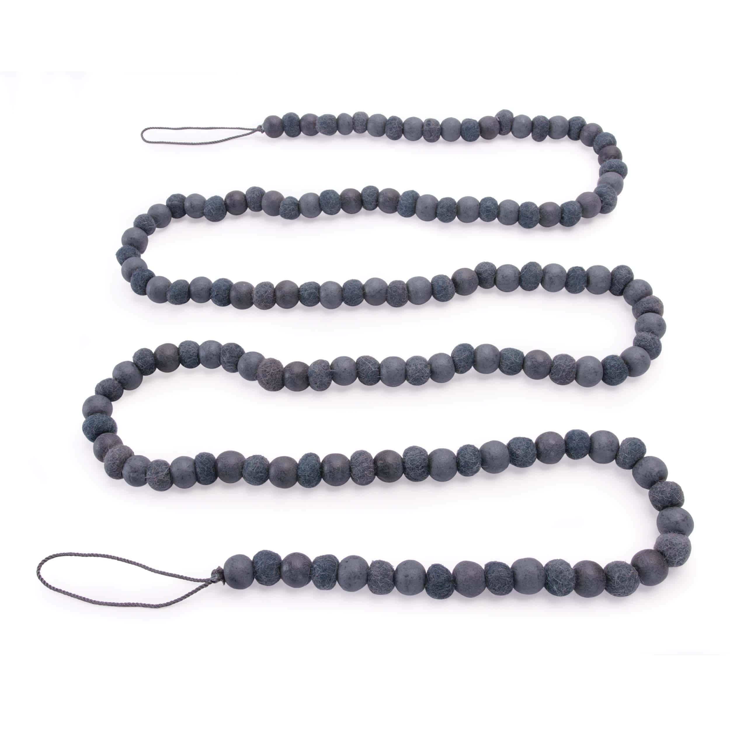 Melrose International - Wood Bead Garland (Set of 2)