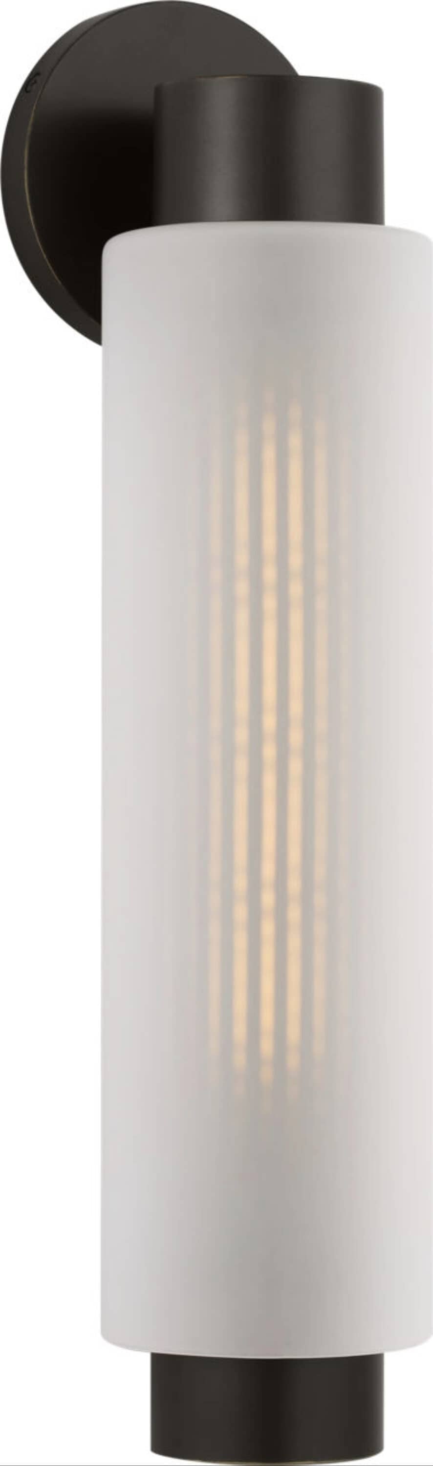 Scott Living Drew and Jonathan Ridge 20"  Dimmable Outdoor Wall Light in Antique Bronze with LED Bulb