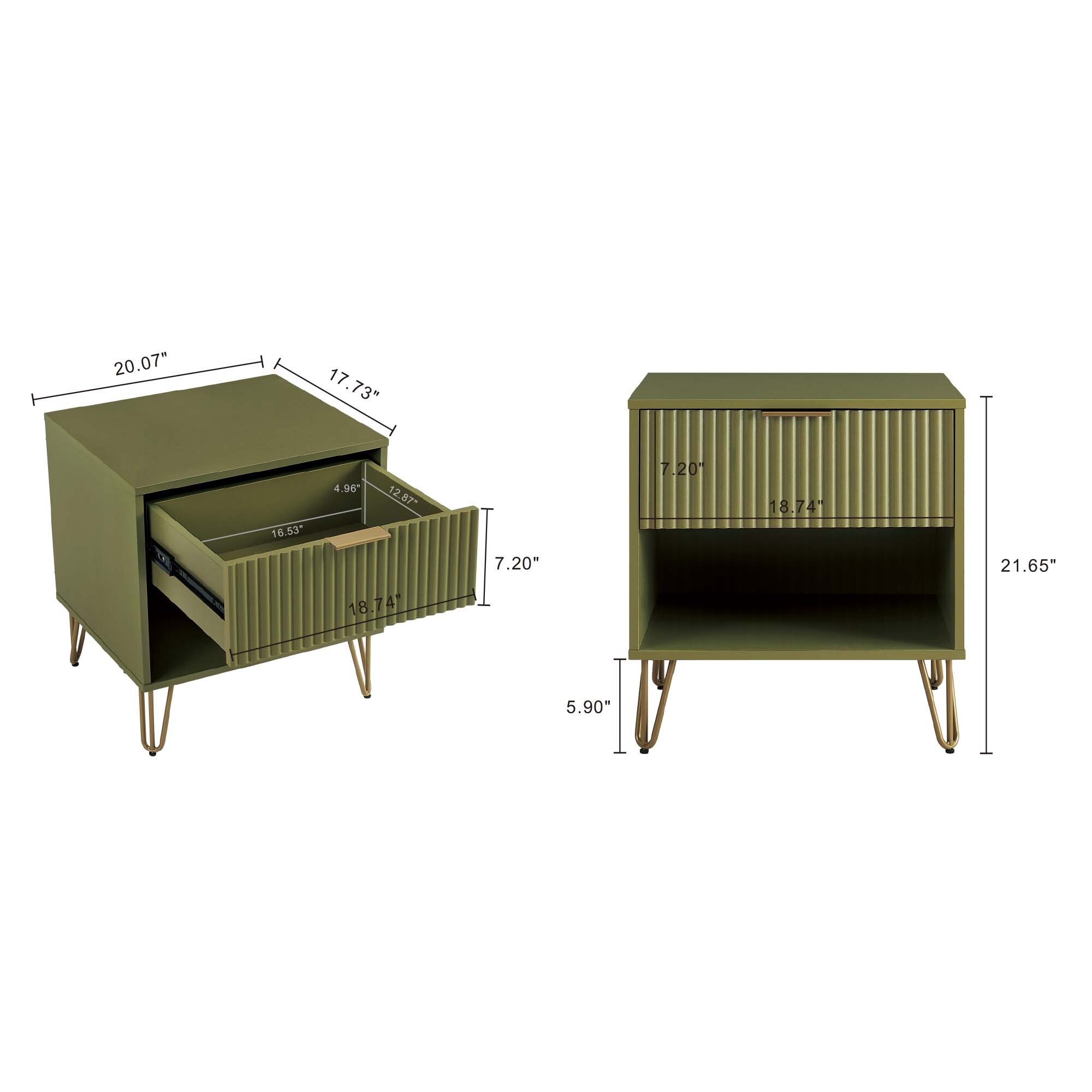 Manhattan Comfort 2-NS001-OG nightstands - View #3