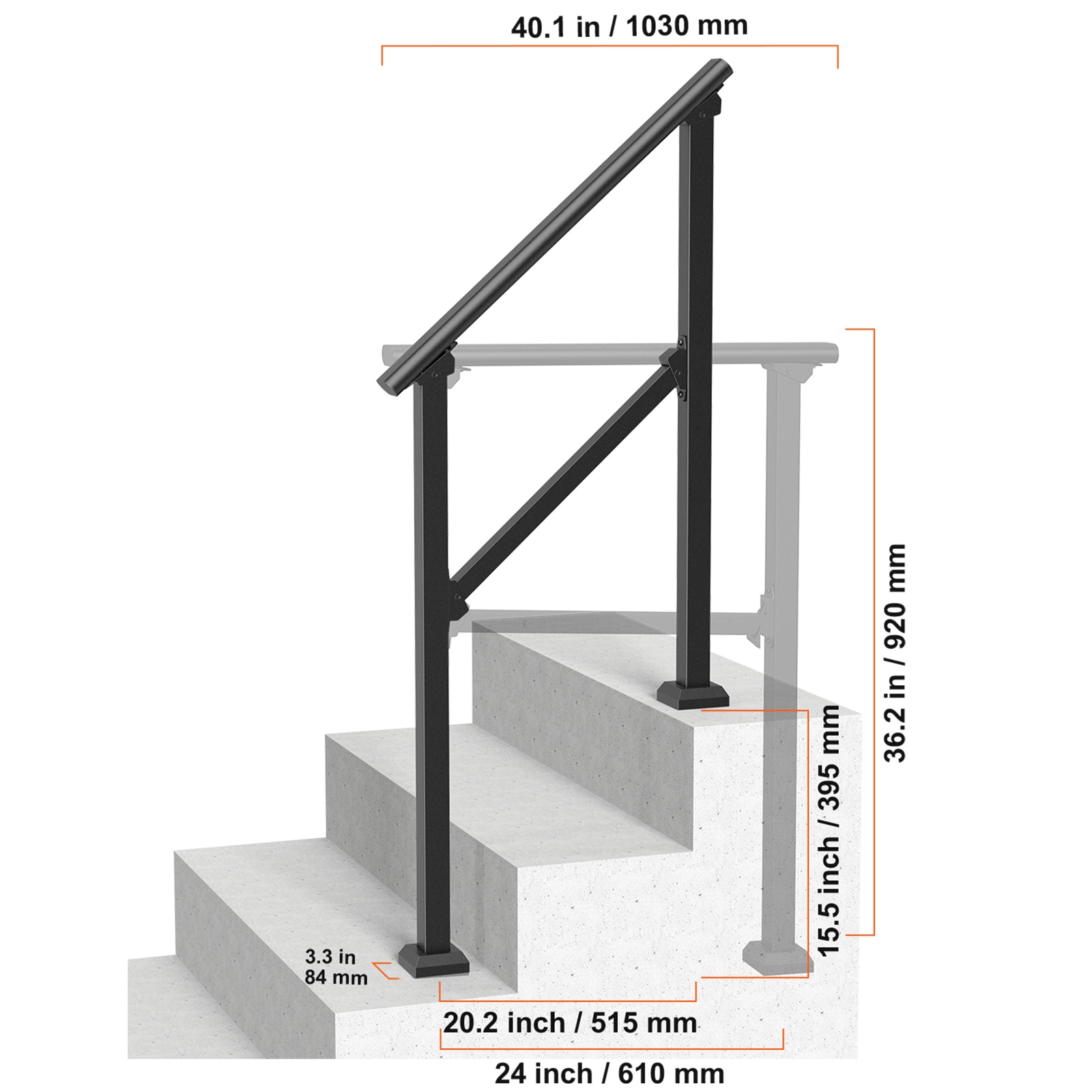 VEVOR SCFGDHGZLSLZ05796V0 railings - View #2
