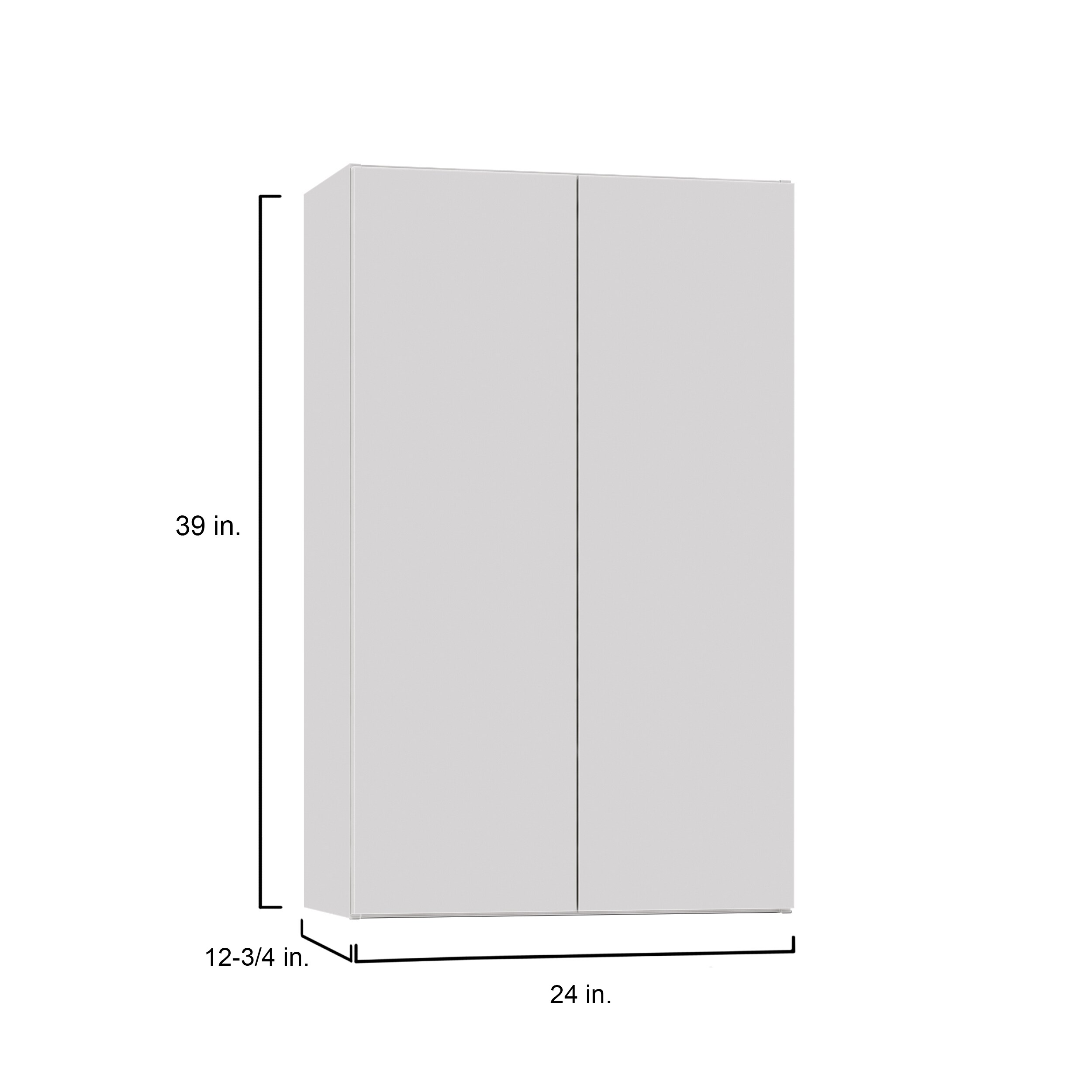 Hugo&Borg London 24-in W x 39-in H x 12.75-in D London White Slab Door ...