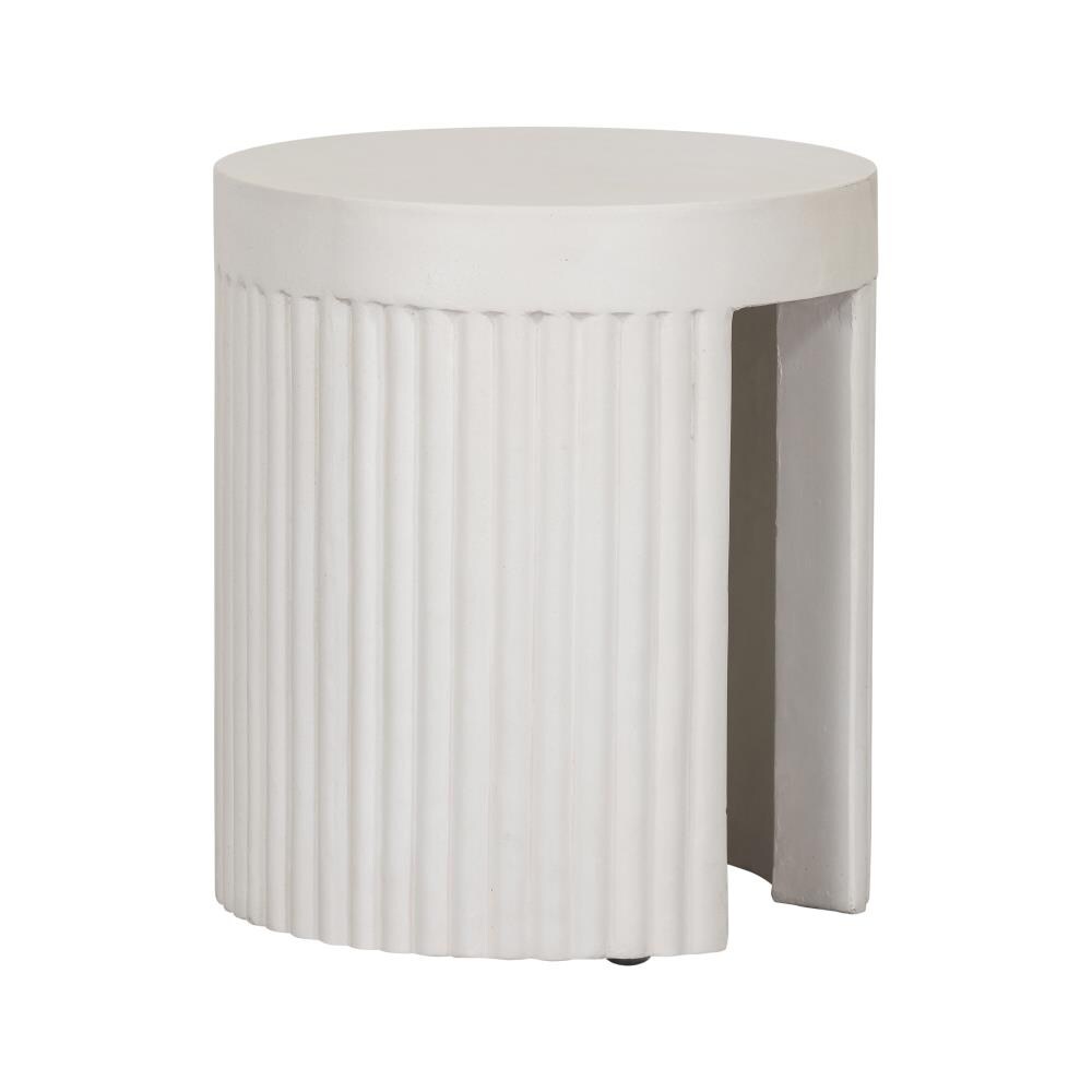 TOV Furniture TOV-O7079 Wave Ivory Concrete Foot Stool