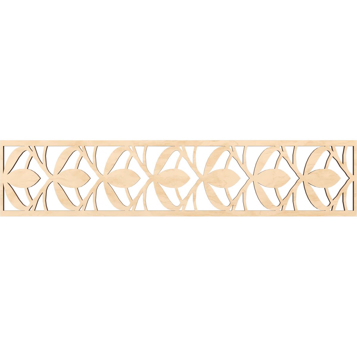 Ekena Millwork MLDB10X46SALBI Salem Fretwork Flat Trim 10-in x 3.9-ft Birch Brown Unfinished 2156193 Pierced Wall Panel Moulding