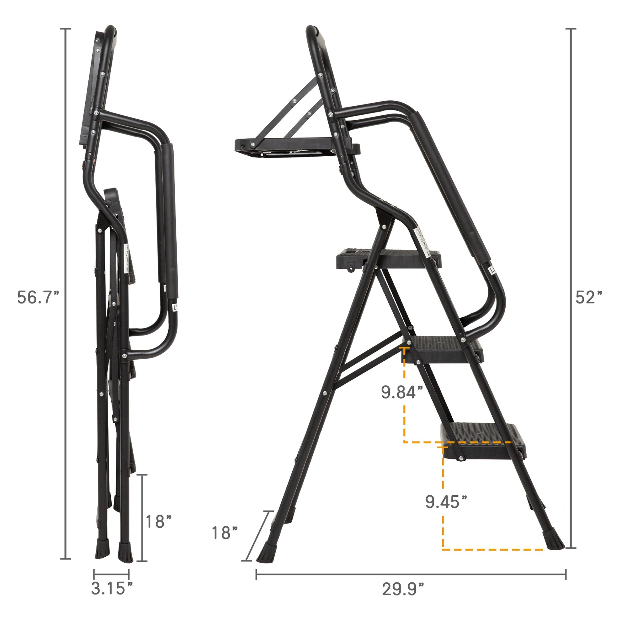 HyperDrop Cart B-2Y9W5G6U9D3P Multiposition-Ladders - View #2