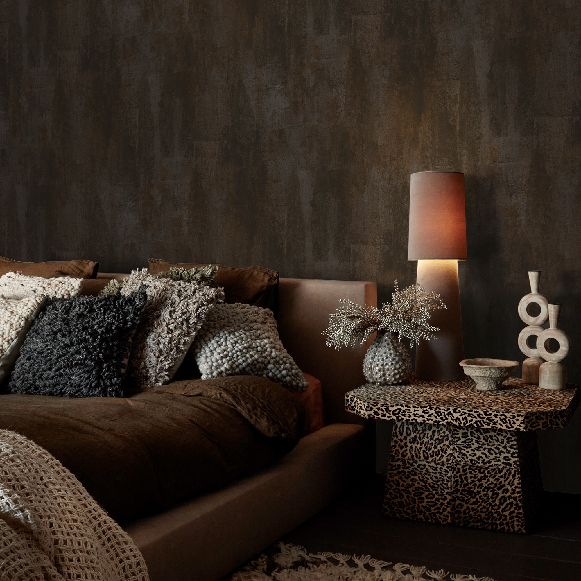 Abigail Ahern Abigail Ahern Drop 1 56-sq ft Charcoal Non-woven Textured ...