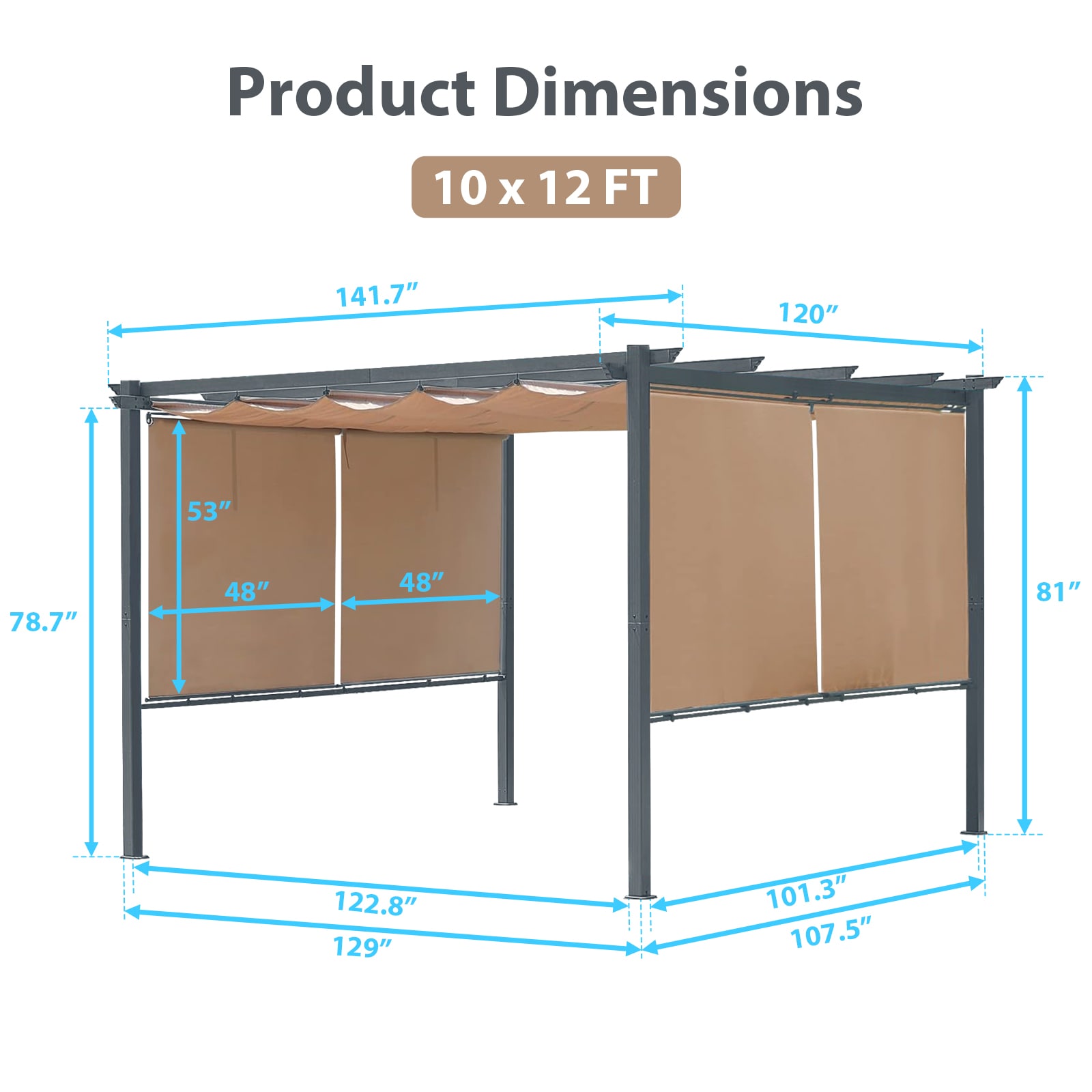 Aoodor A044-PKIGY Pergolas-2 - View #2