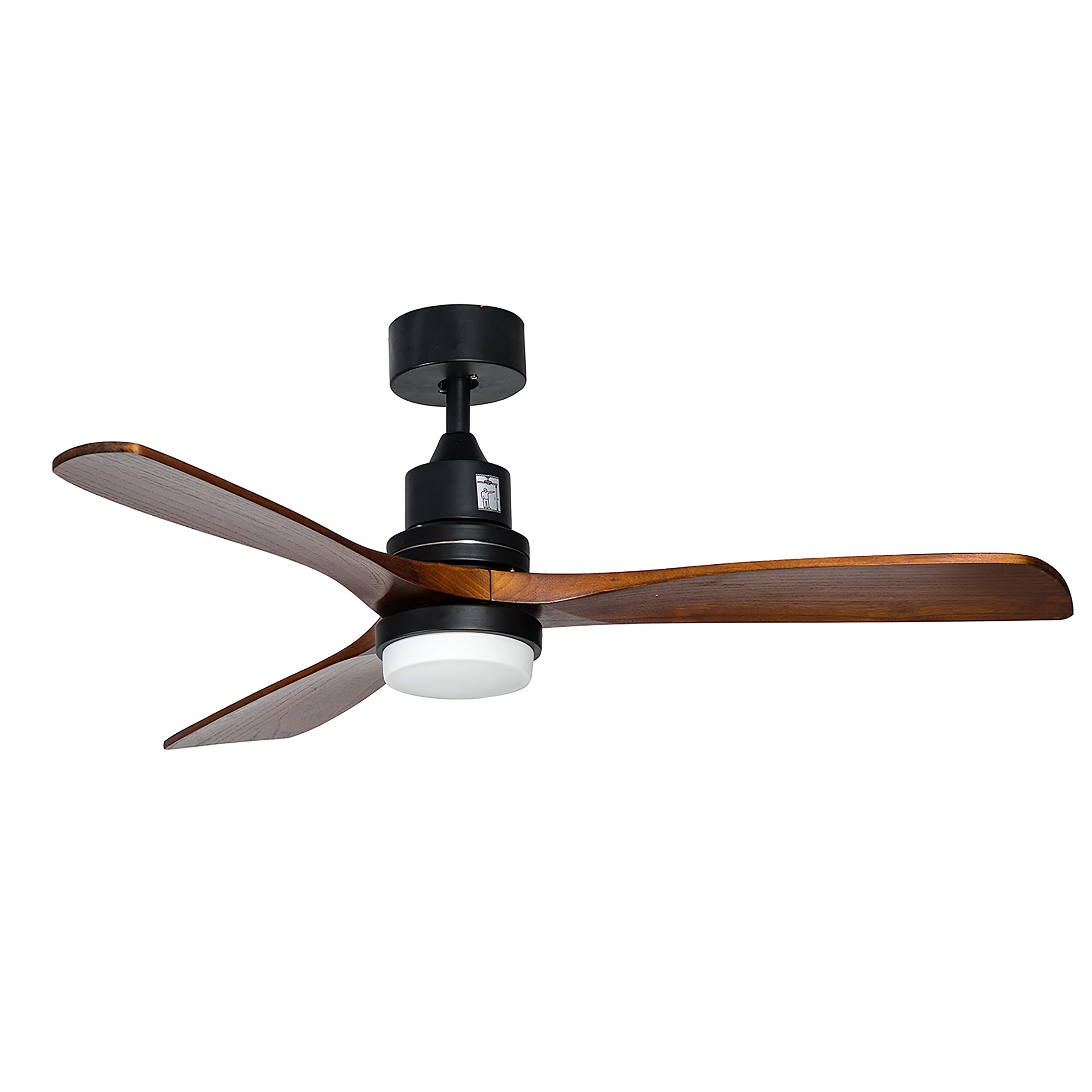 Maincraft D01-CF061 52-Inches Black with Color-Changing Integrated LED Fixture Indoor Downrod mount Standard Ceiling Fan With Light and Remote ( 3 -Blade)