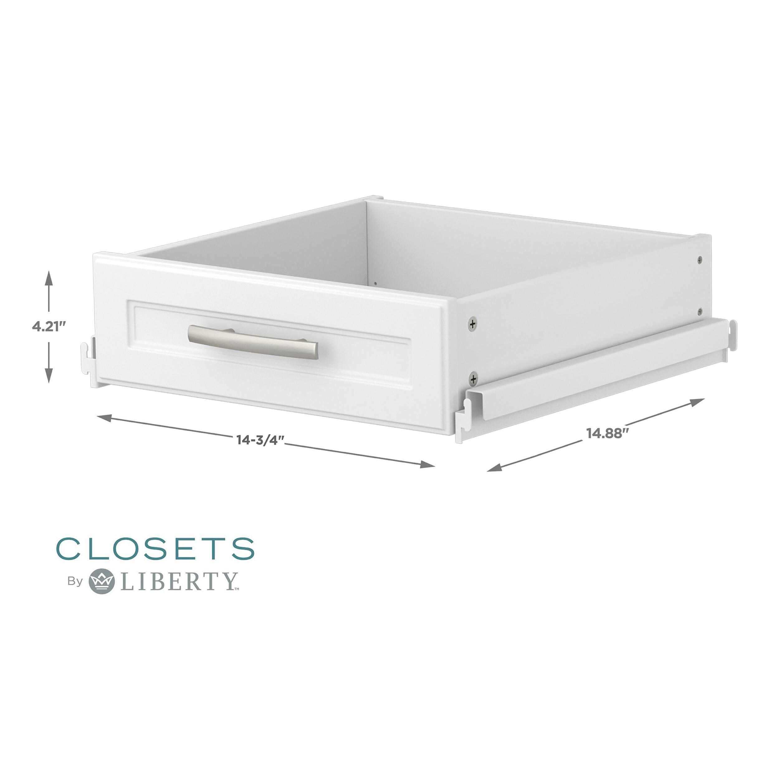Closets by Liberty 18-in x 0.89-in x 16.75-in Classic White Drawer Unit ...