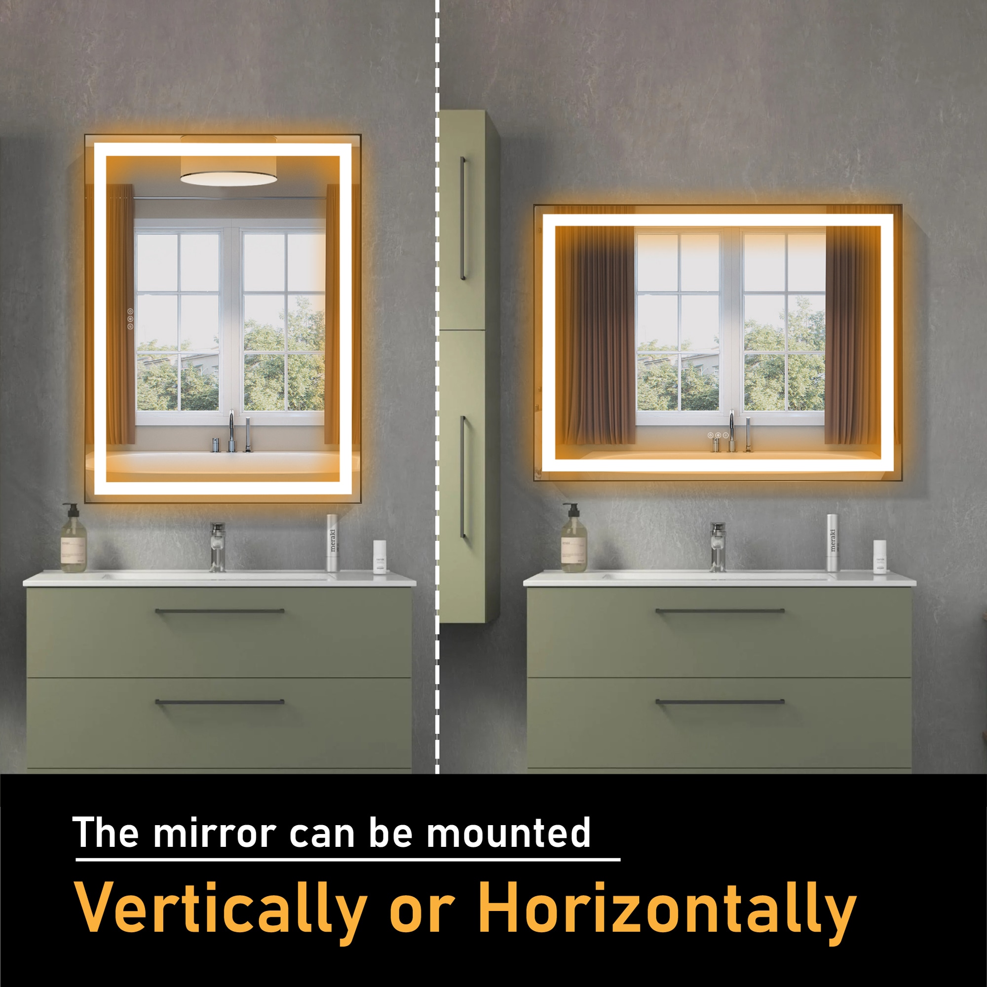 Forclover HE-31MK4836 Framed-Bath-Mirrors - View #4
