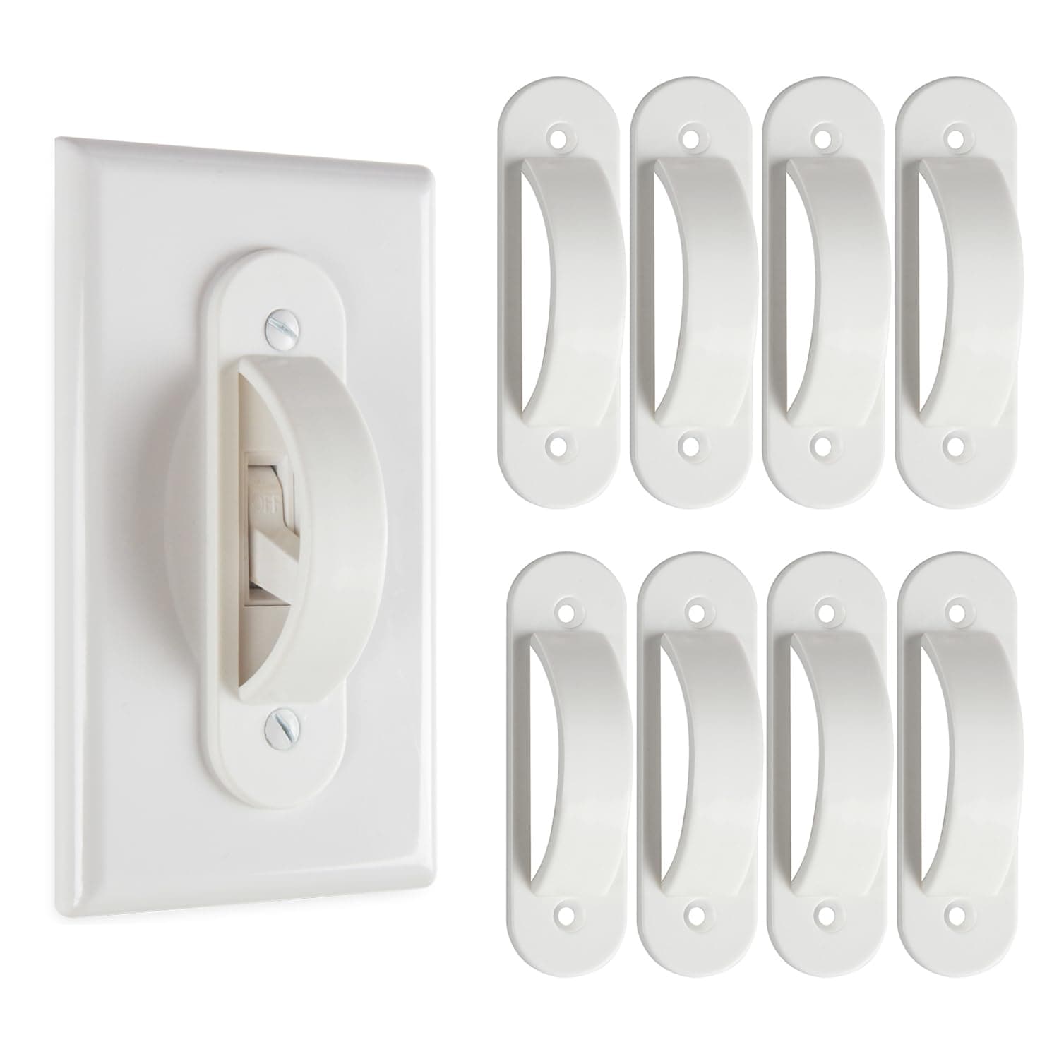 Misopily Wall Switch Guards Plate Covers Child Safety Home Decor 8 Pack White Keeps Light ON Or Off Protects Lights Or Circuits From Accidental #LMS0810M106