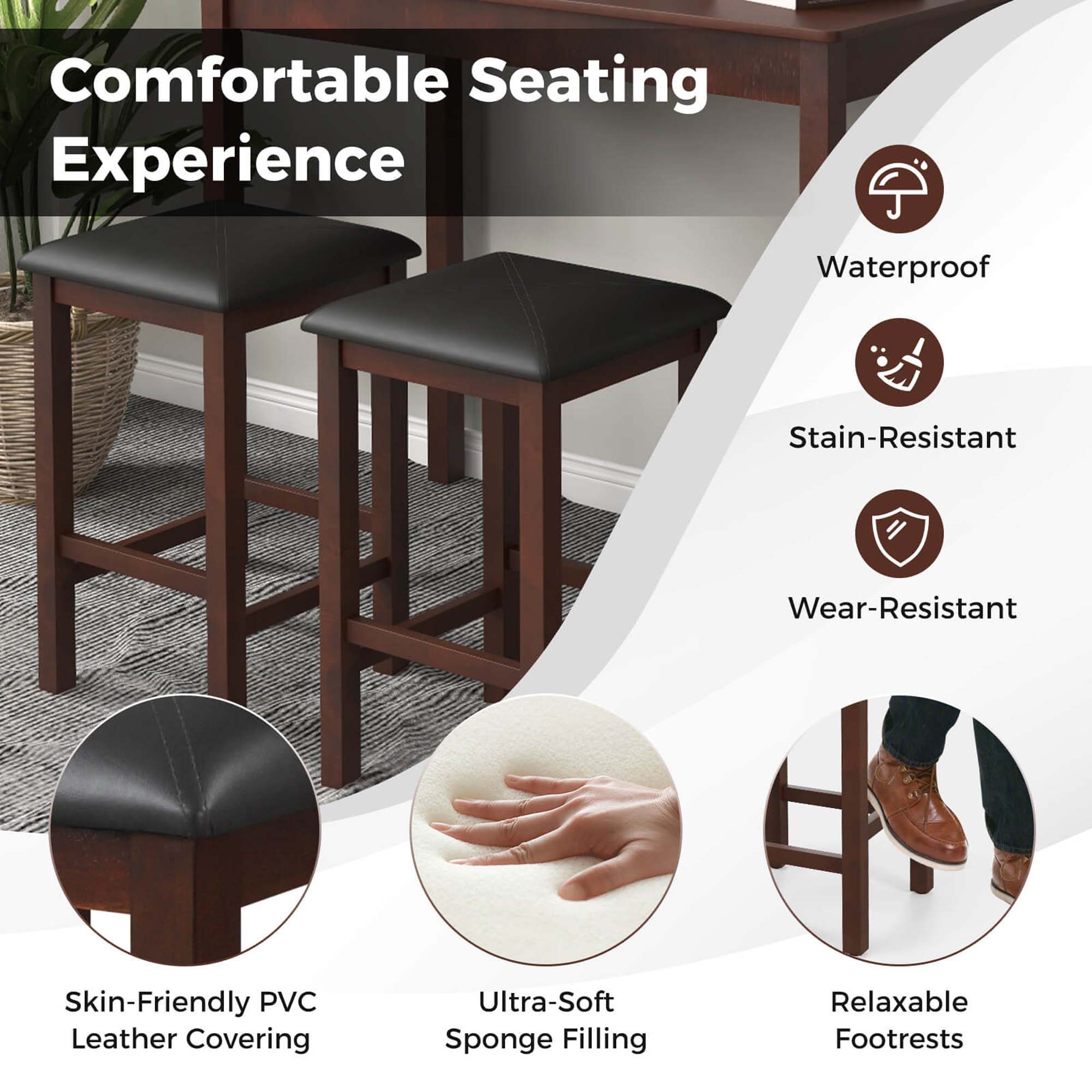 Costway HCST02322 Accent-Table-Sets - View #5