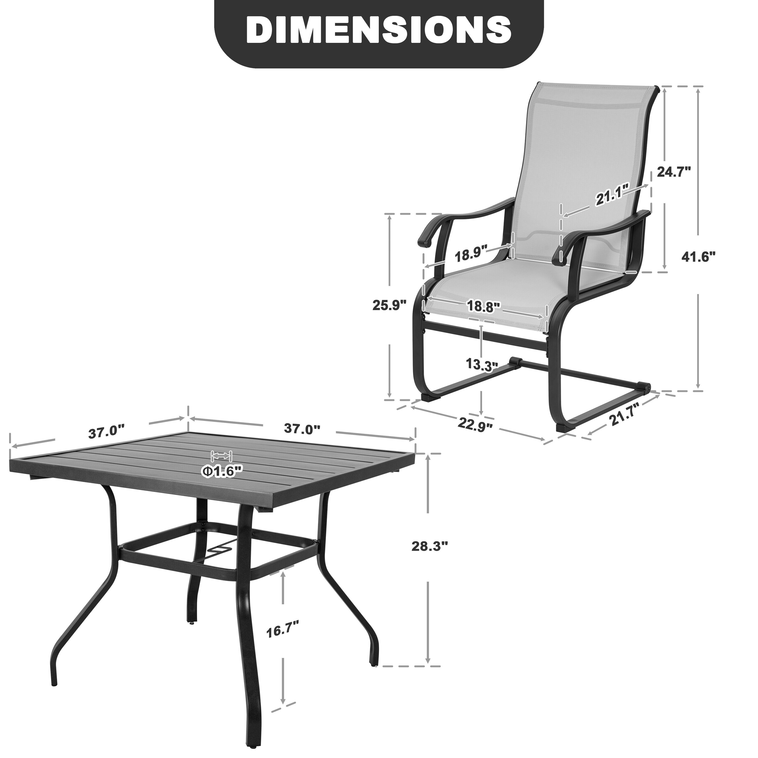 Nuu Garden SID1342-T502 Patio-Dining-Sets - View #3