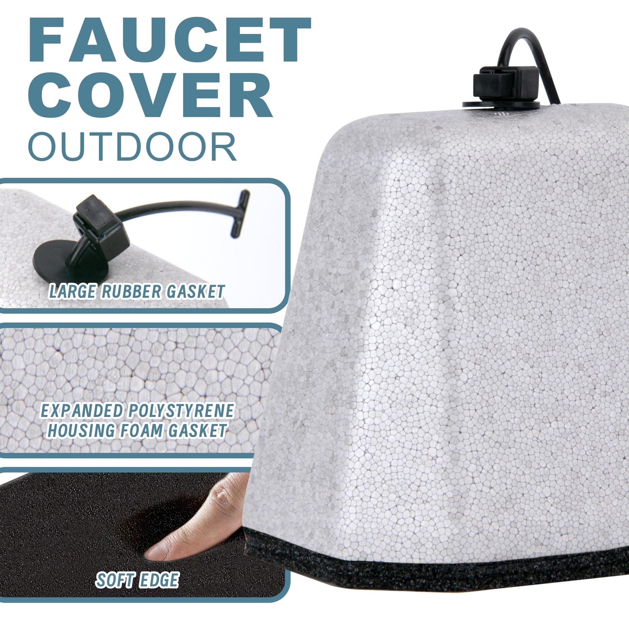Wudkey HQ2819 Outdoor-Faucet-Cover-Freeze-Caps - View #3