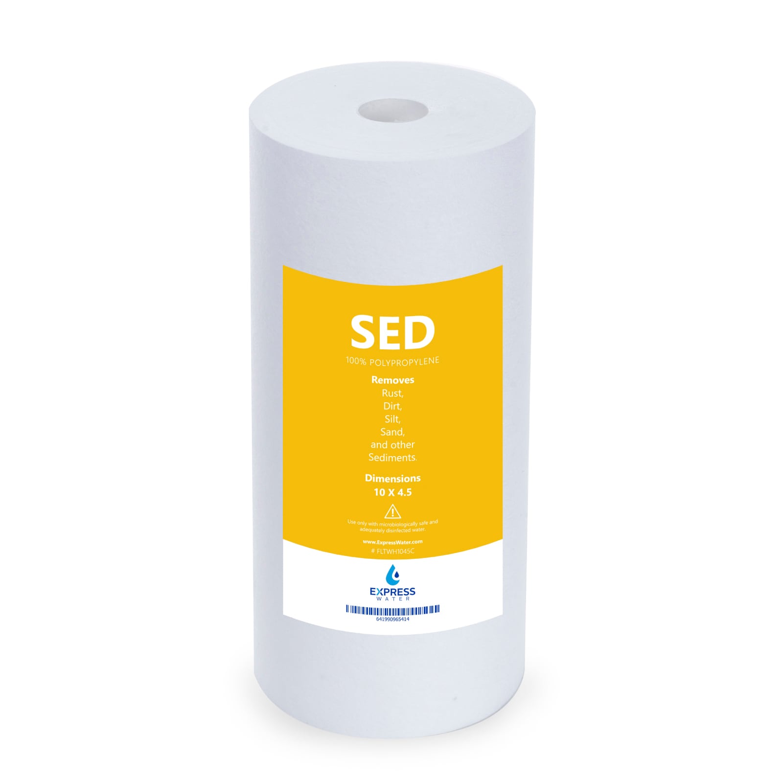 Express Water FLTWH1045S FLTWH1045S Sediment High Capacity 4.5 x 10 inch Sediment and particulate Whole house Replacement Filter