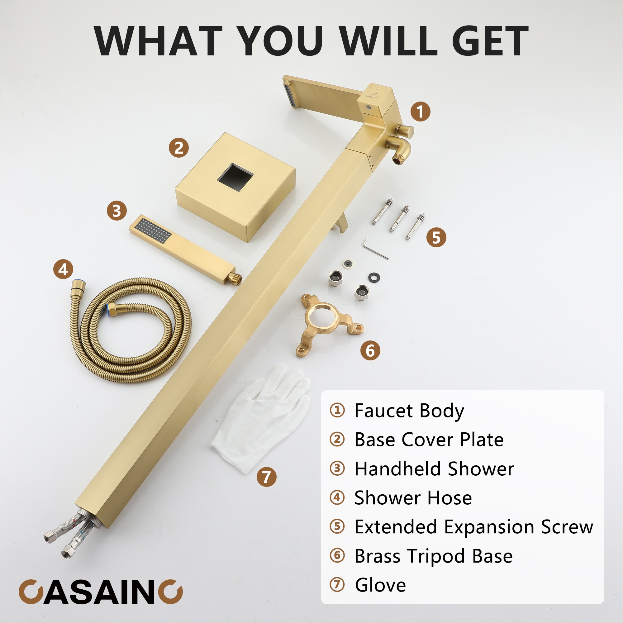 CASAINC KCLT0057-BG Roman-Tub-Faucets - View #4