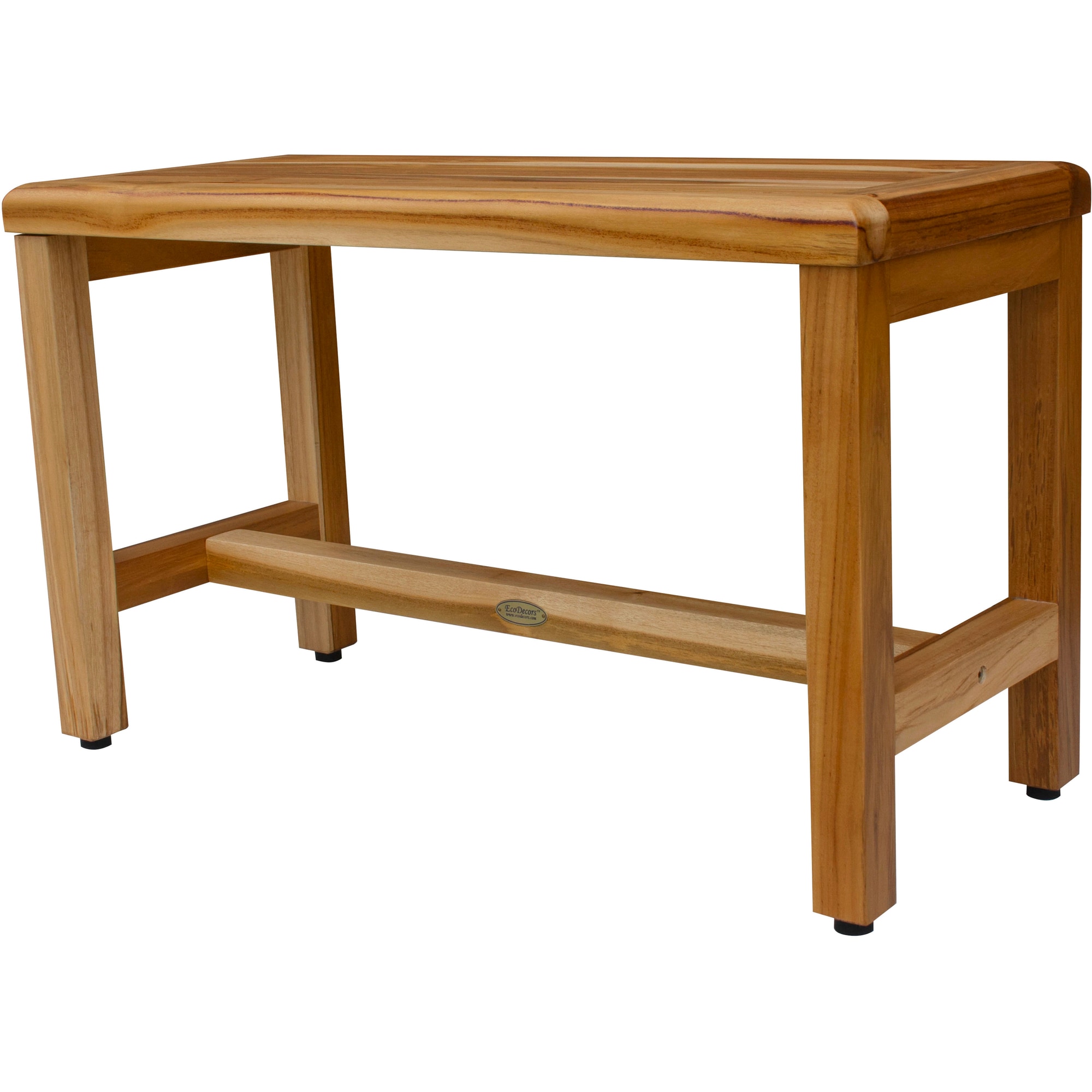 EcoDecors EarthyTeak 30" Solid Teak Wood Shower Bench